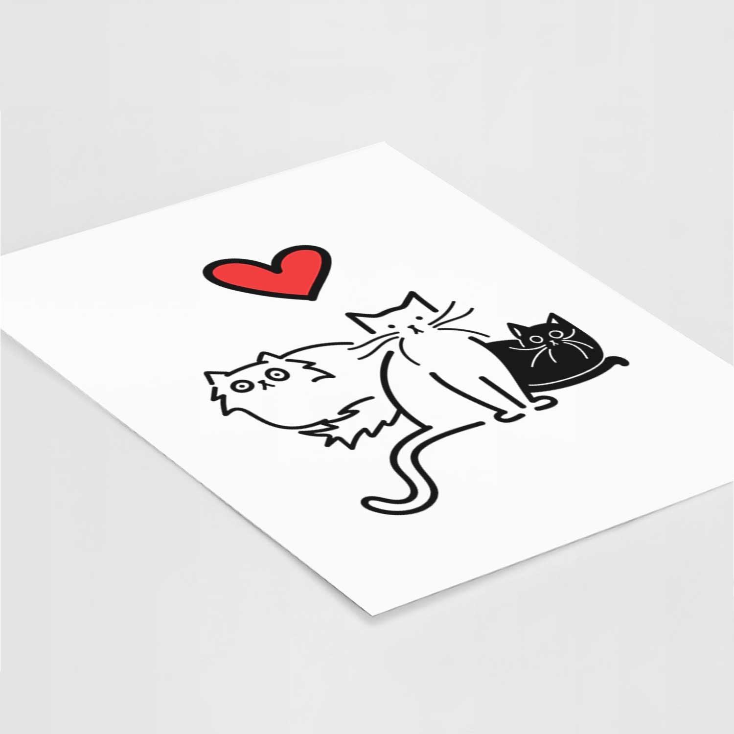 Love Always Cats - Cats Art Print