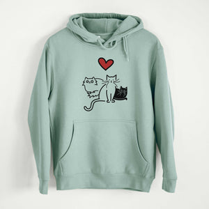 Love Always Cats - Cats - Mid-Weight Unisex Premium Blend Hoodie