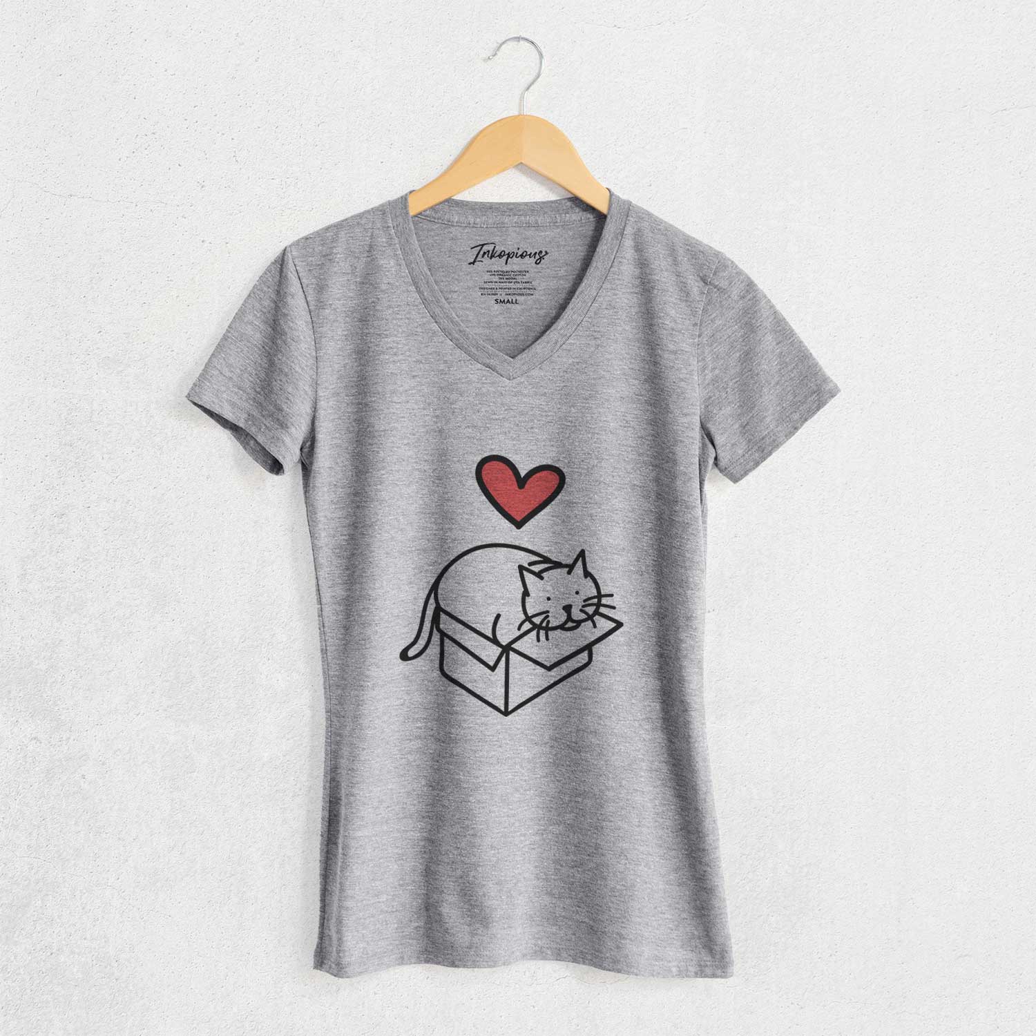 Love Always Cat in a Box - Charlie - Women's V-neck Shirt