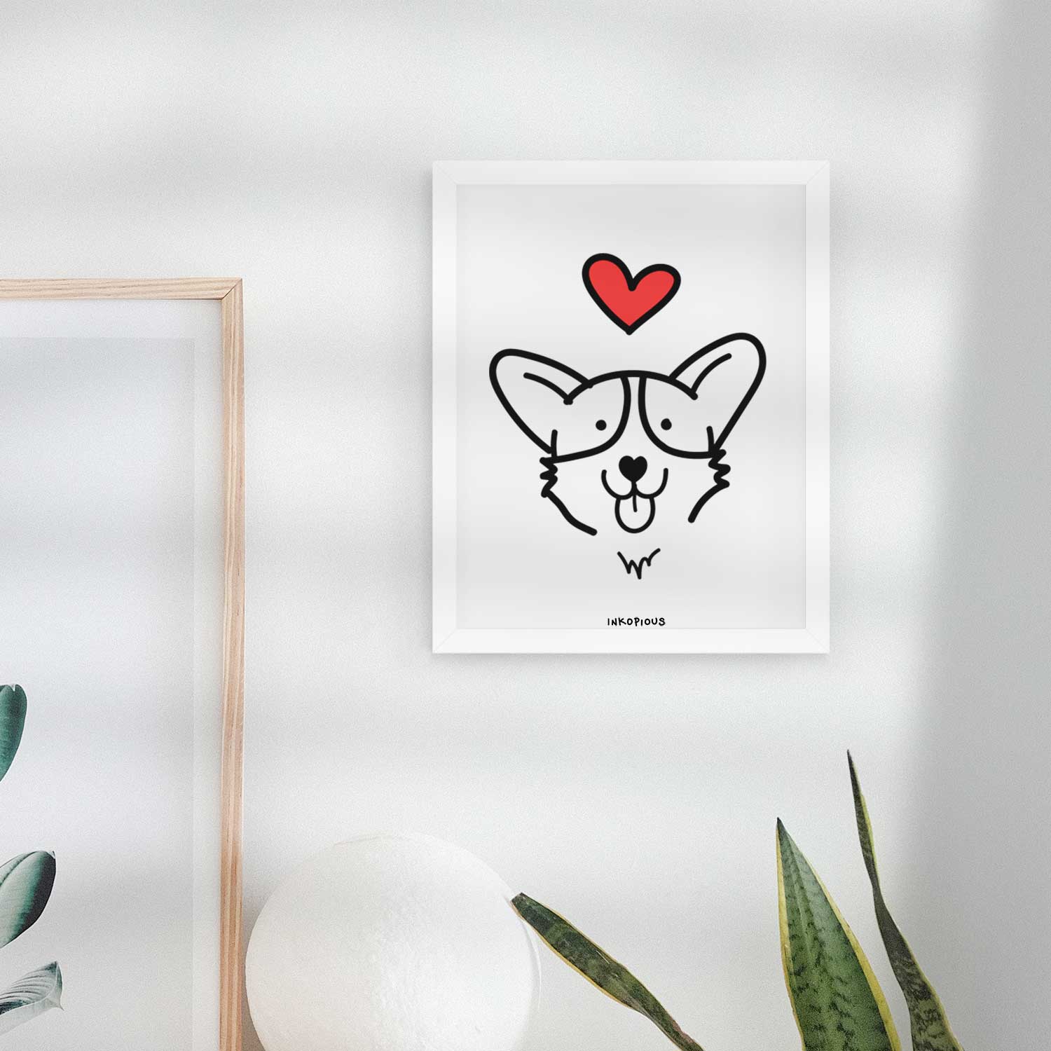 Love Always Corgi Art Print