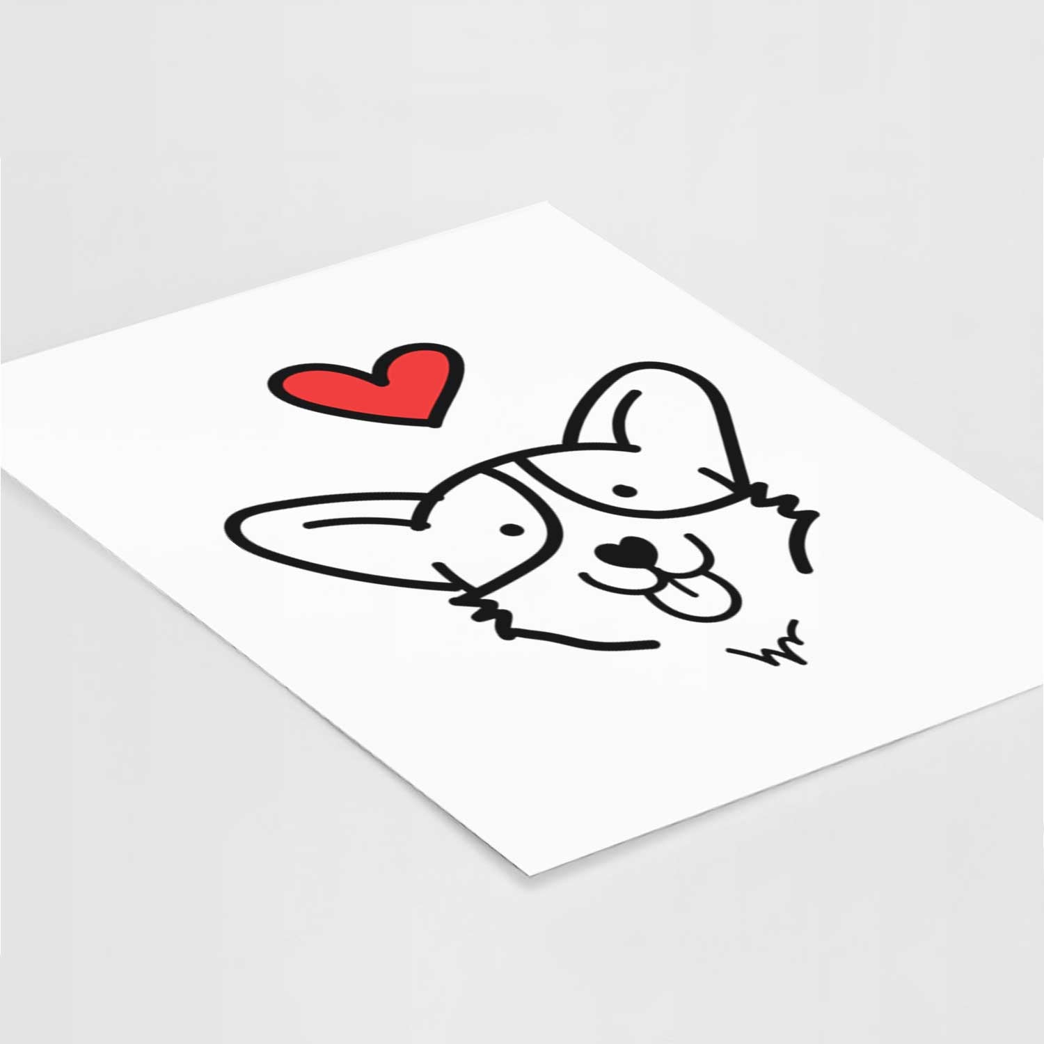 Love Always Corgi Art Print
