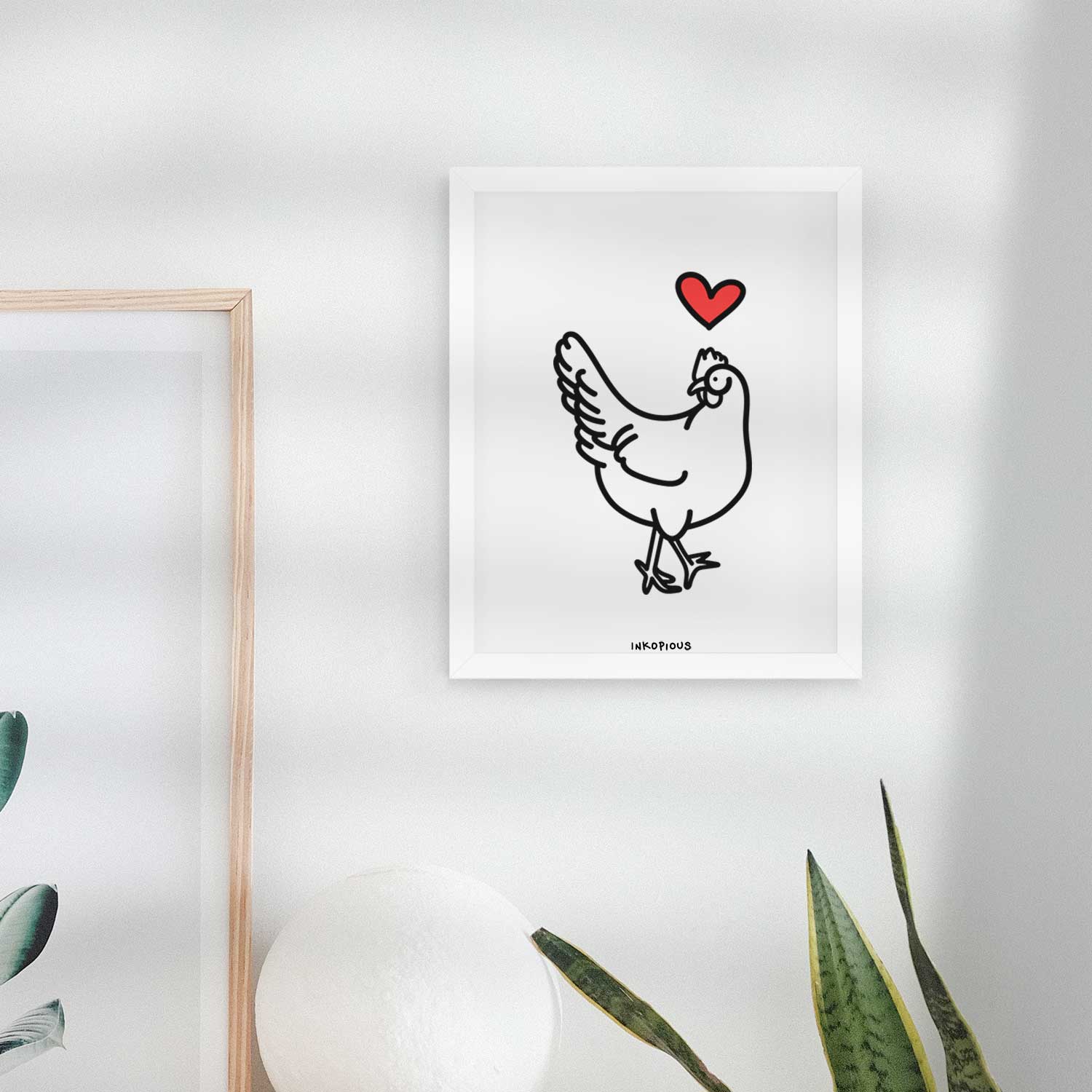 Love Always Chicken - Daisy Art Print