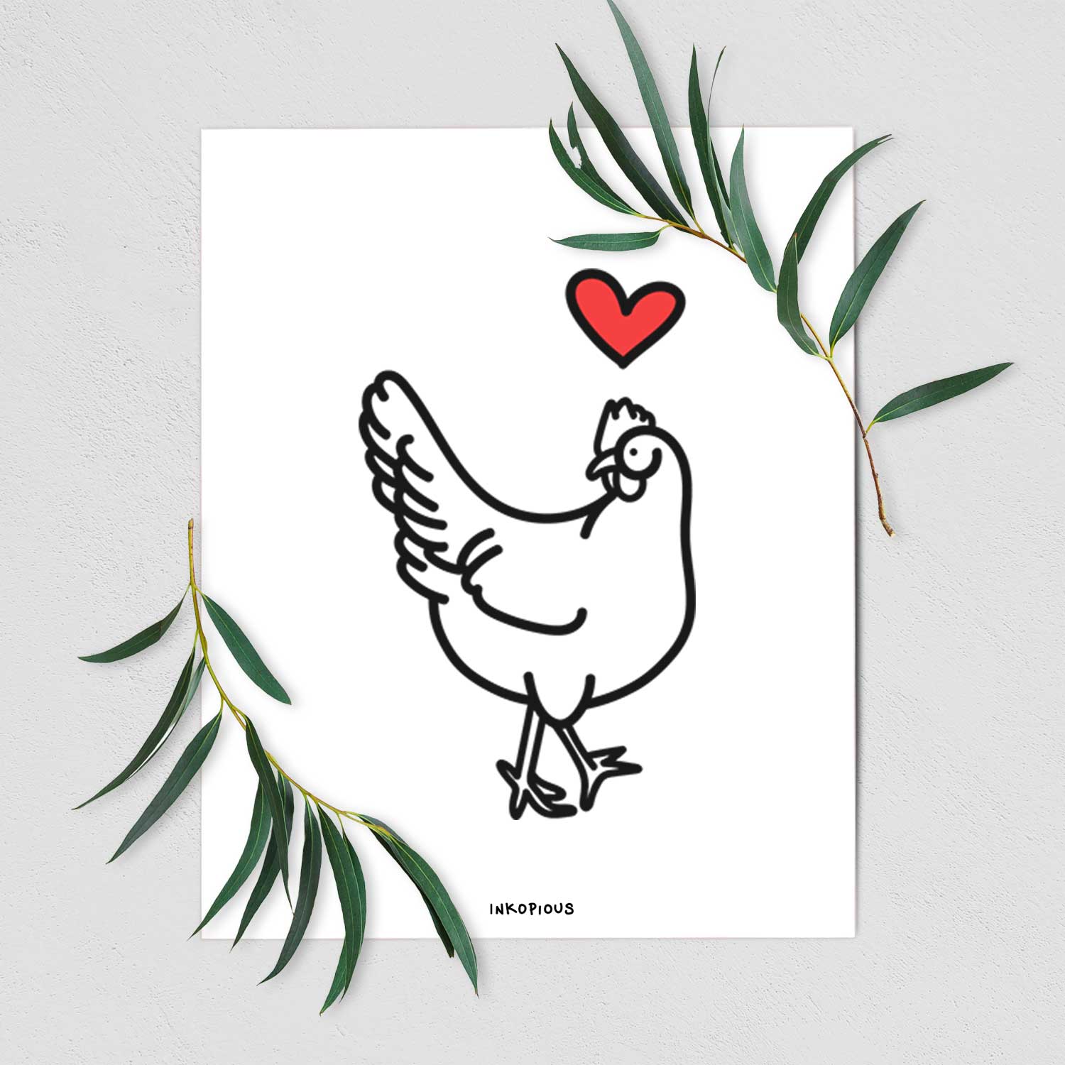 Love Always Chicken - Daisy Art Print