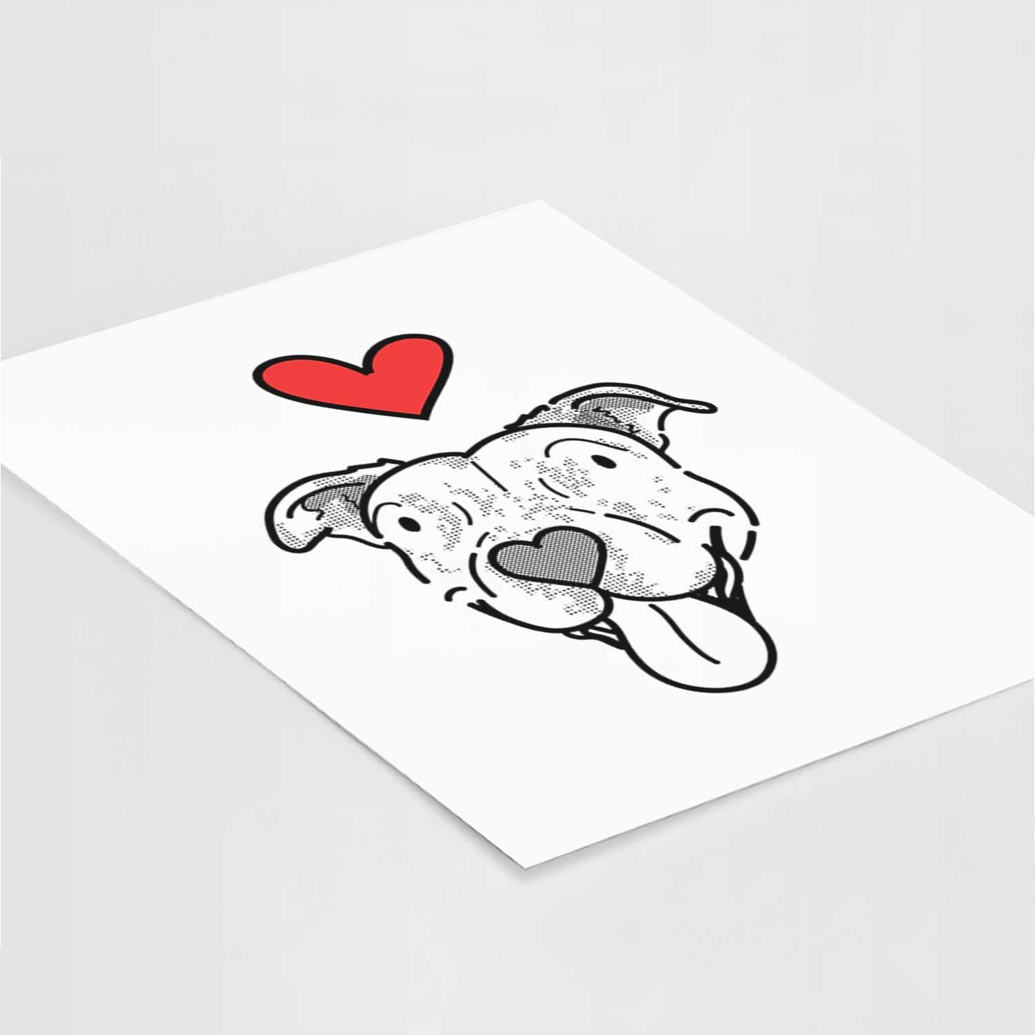 Love Always Pitbull Mix - Dottie Art Print