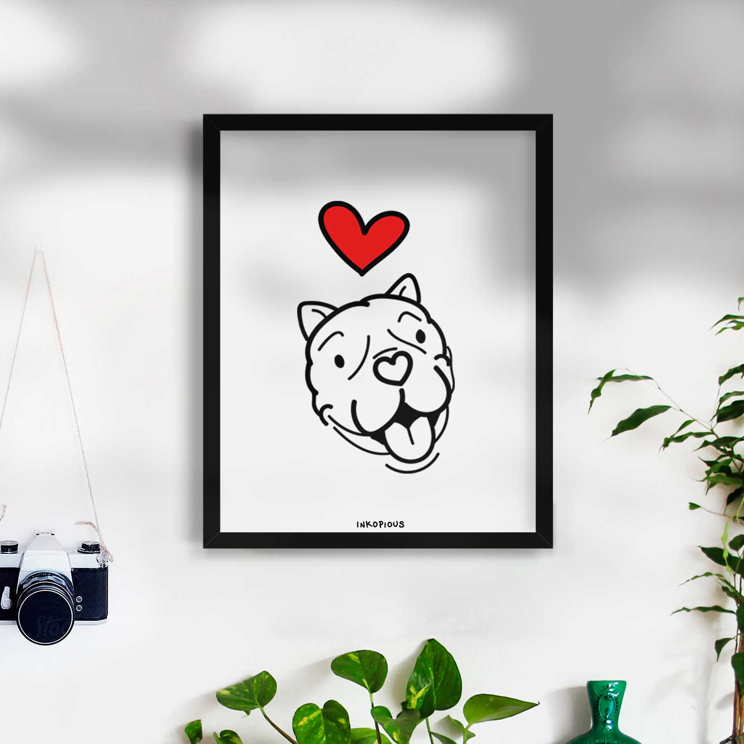 Love Always American Bulldog - Draco Art Print