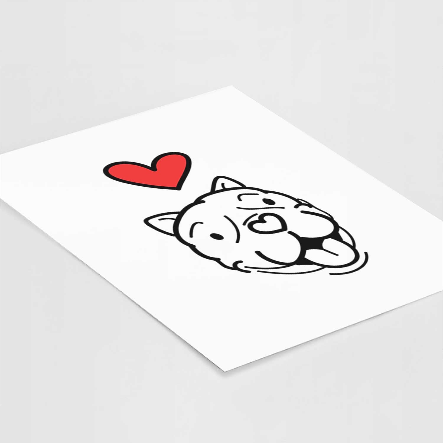 Love Always American Bulldog - Draco Art Print