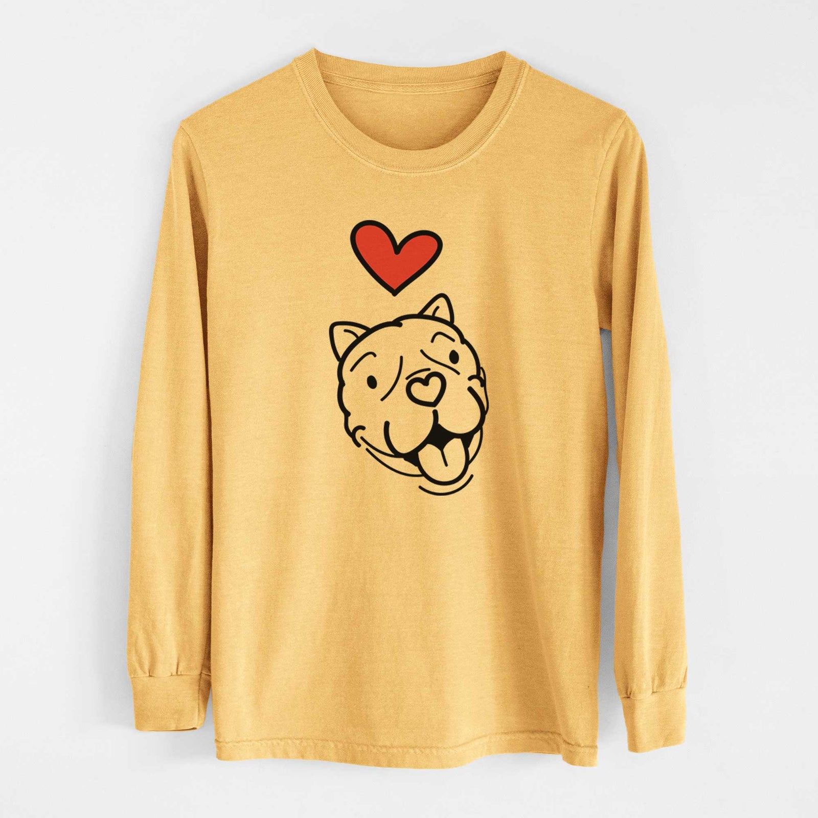 Love Always American Bulldog - Draco - Heavyweight 100% Cotton Long Sleeve
