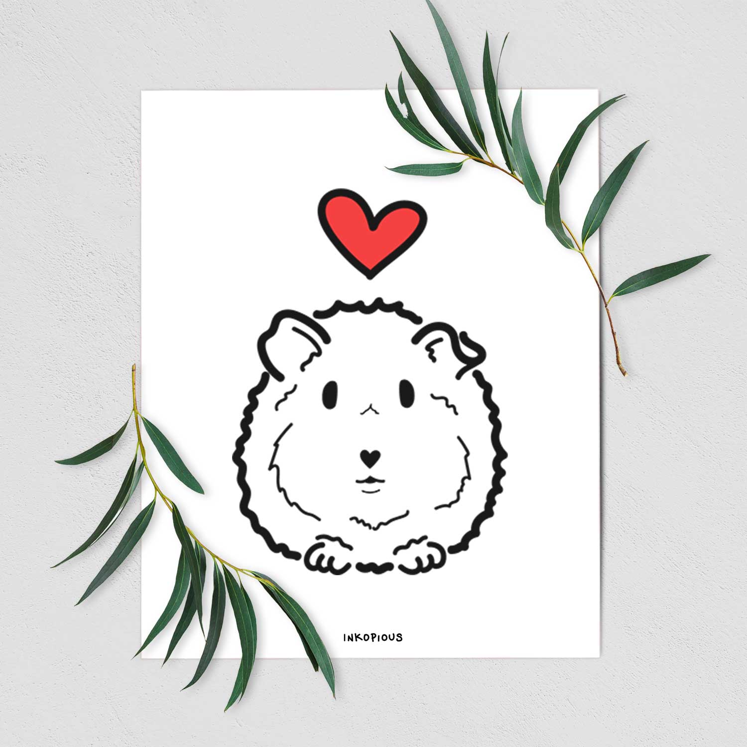 Love Always Guinea Pig - Duke Art Print