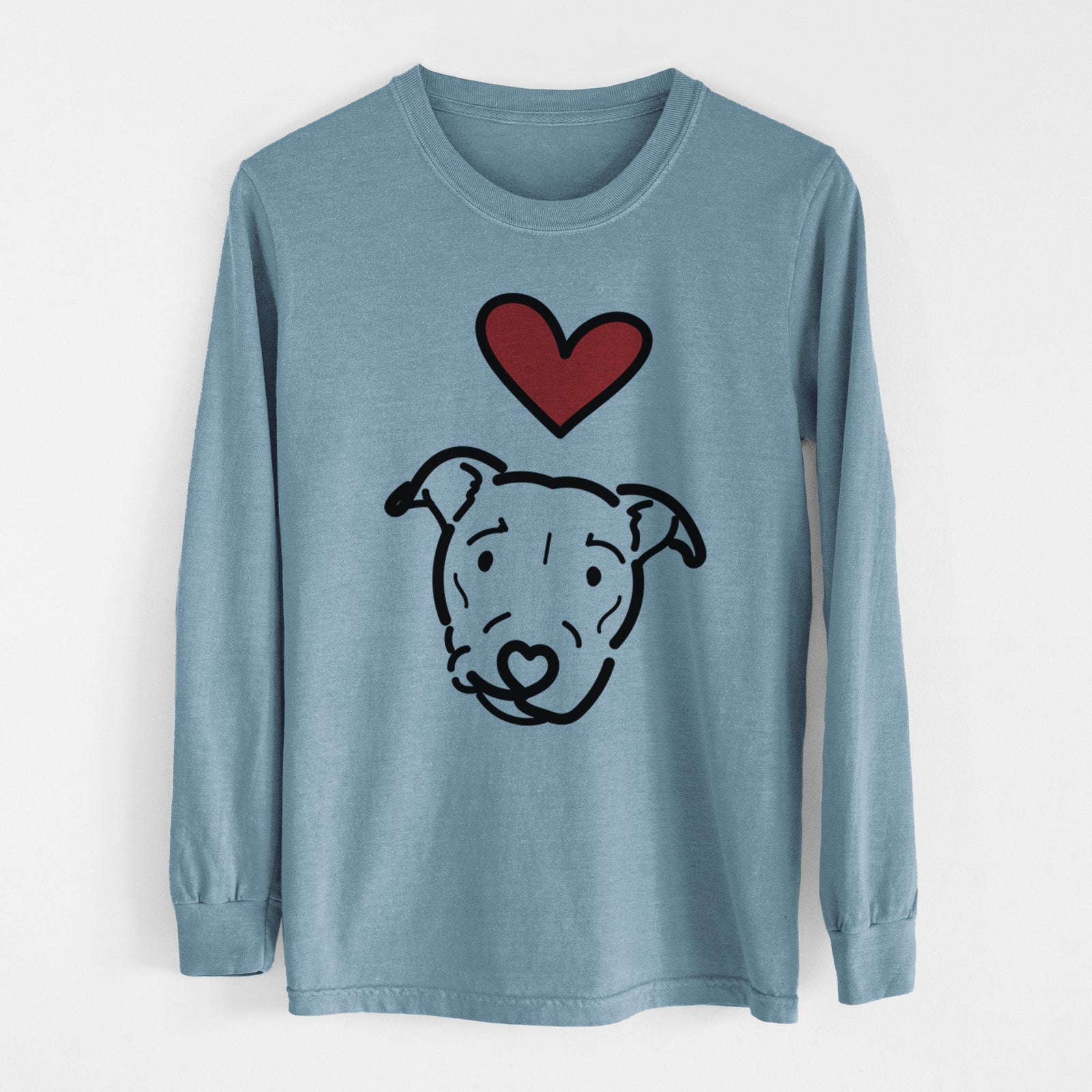 Love Always Pitbull Mix - Ernie - Heavyweight 100% Cotton Long Sleeve