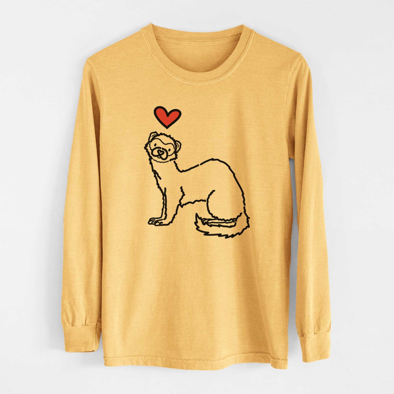 Love Always Ferret - Fern - Heavyweight 100% Cotton Long Sleeve