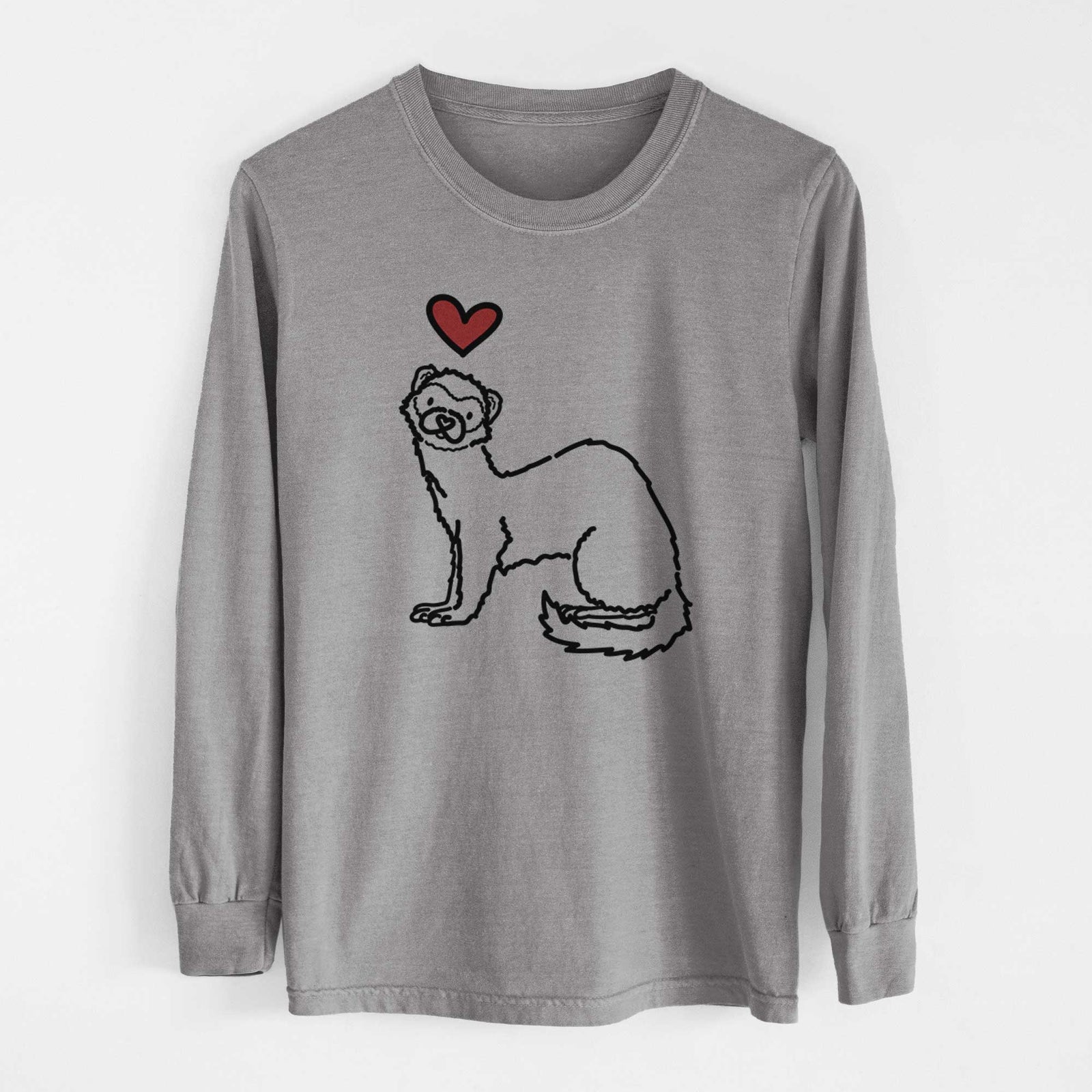 Love Always Ferret - Fern - Heavyweight 100% Cotton Long Sleeve
