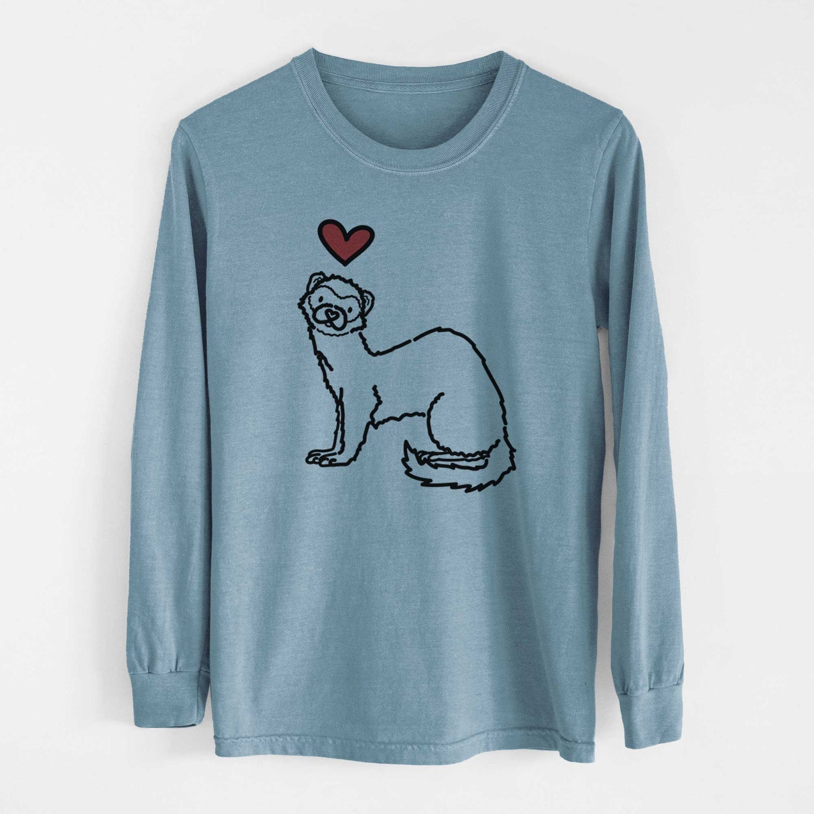 Love Always Ferret - Fern - Heavyweight 100% Cotton Long Sleeve
