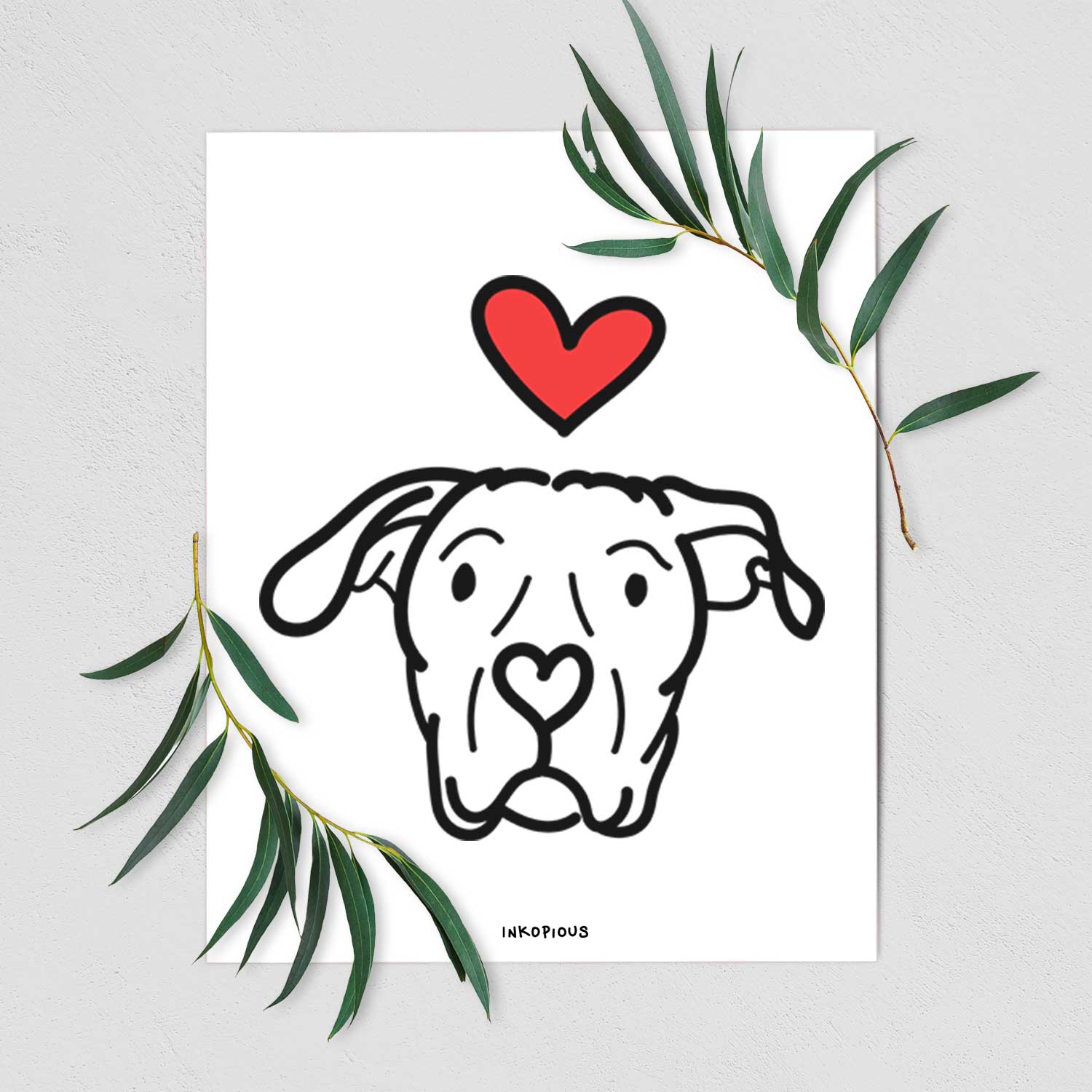 Love Always Dogo Argentino - Genevieve Art Print
