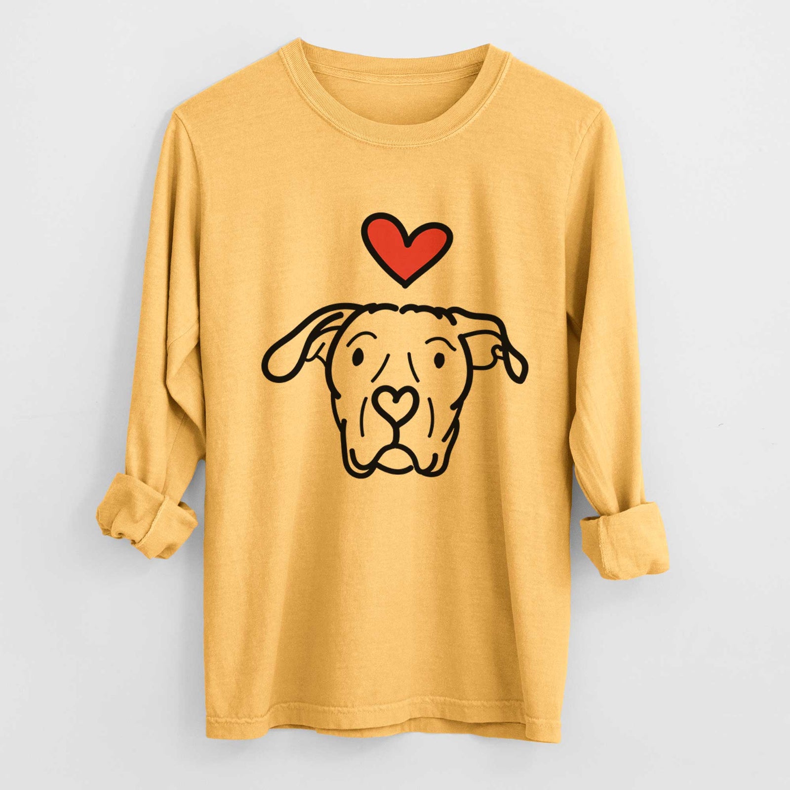 Love Always Dogo Argentino - Genevieve - Heavyweight 100% Cotton Long Sleeve
