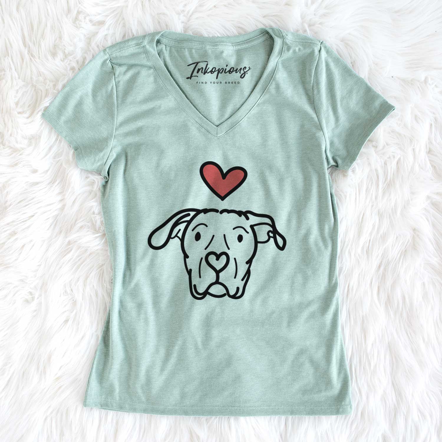Love Always Dogo Argentino - Genevieve - Women's V-neck Shirt