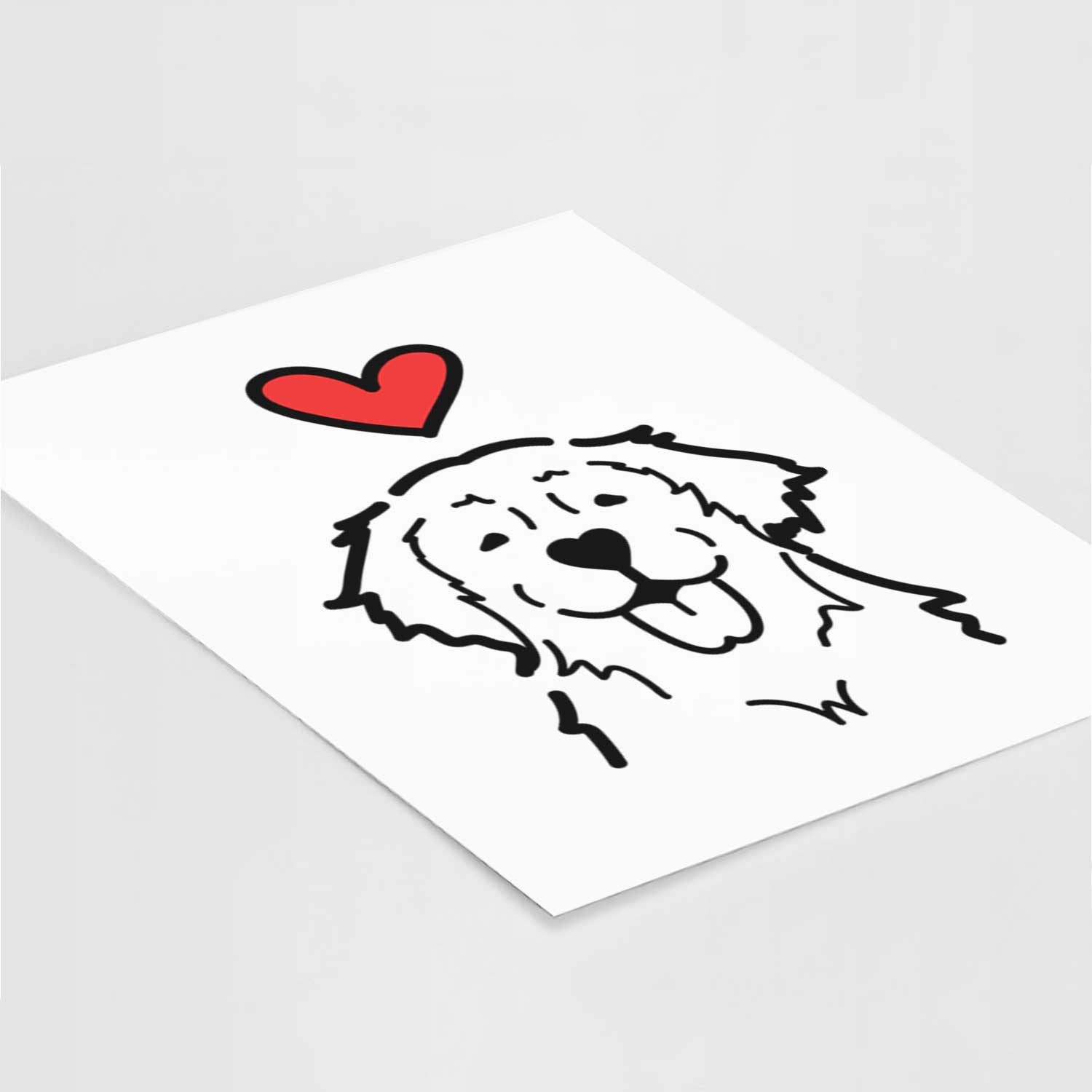 Love Always Golden Retriever Art Print