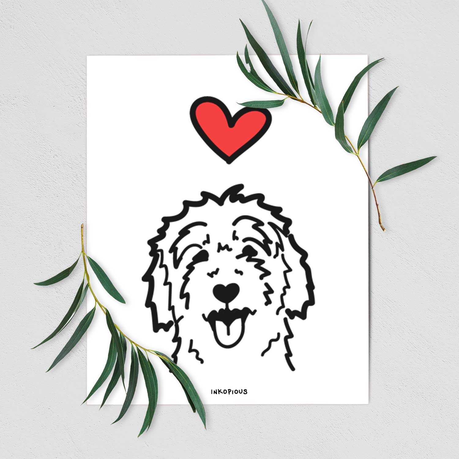 Love Always Goldendoodle Art Print