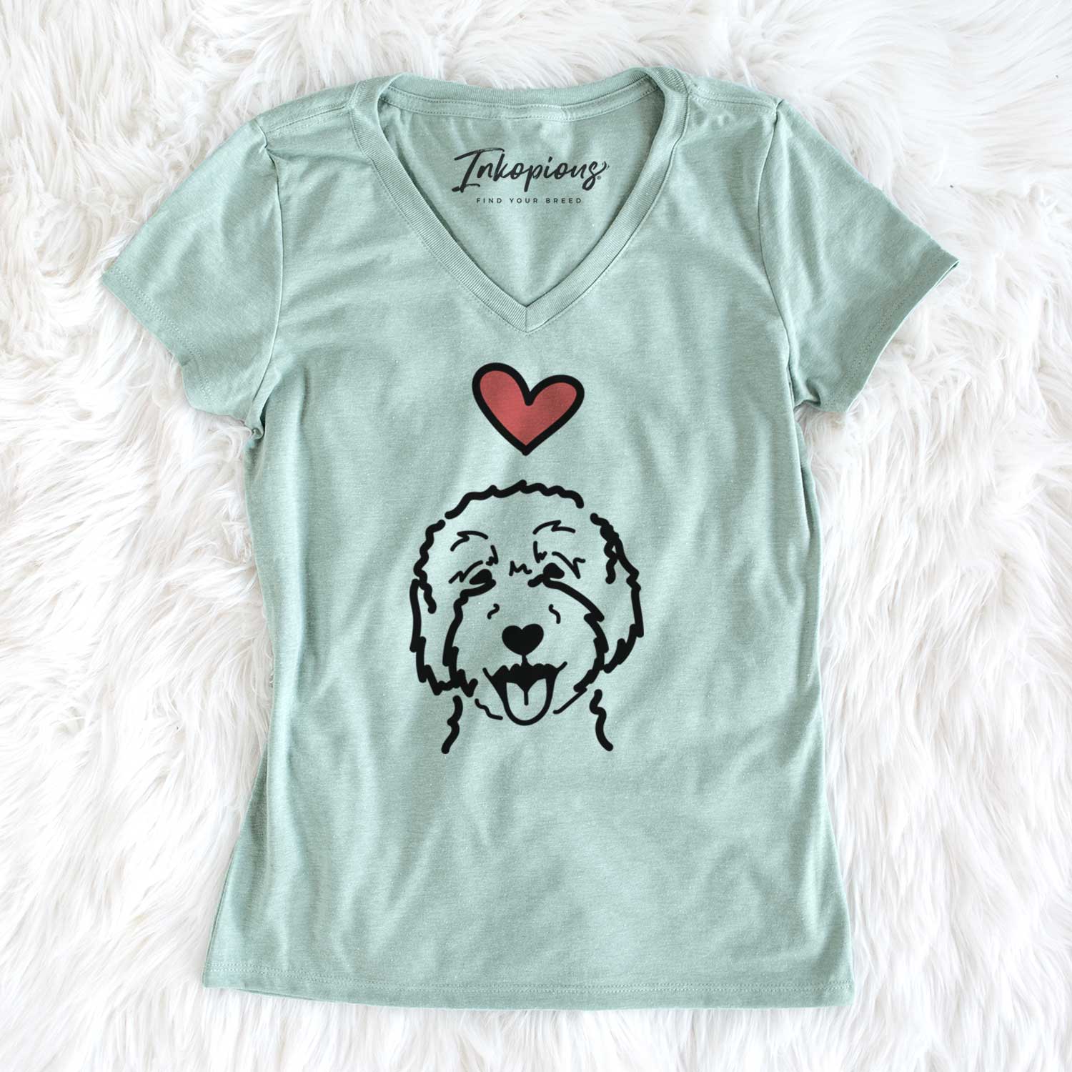 Love Always Goldendoodle 2 - Women's V-neck Shirt