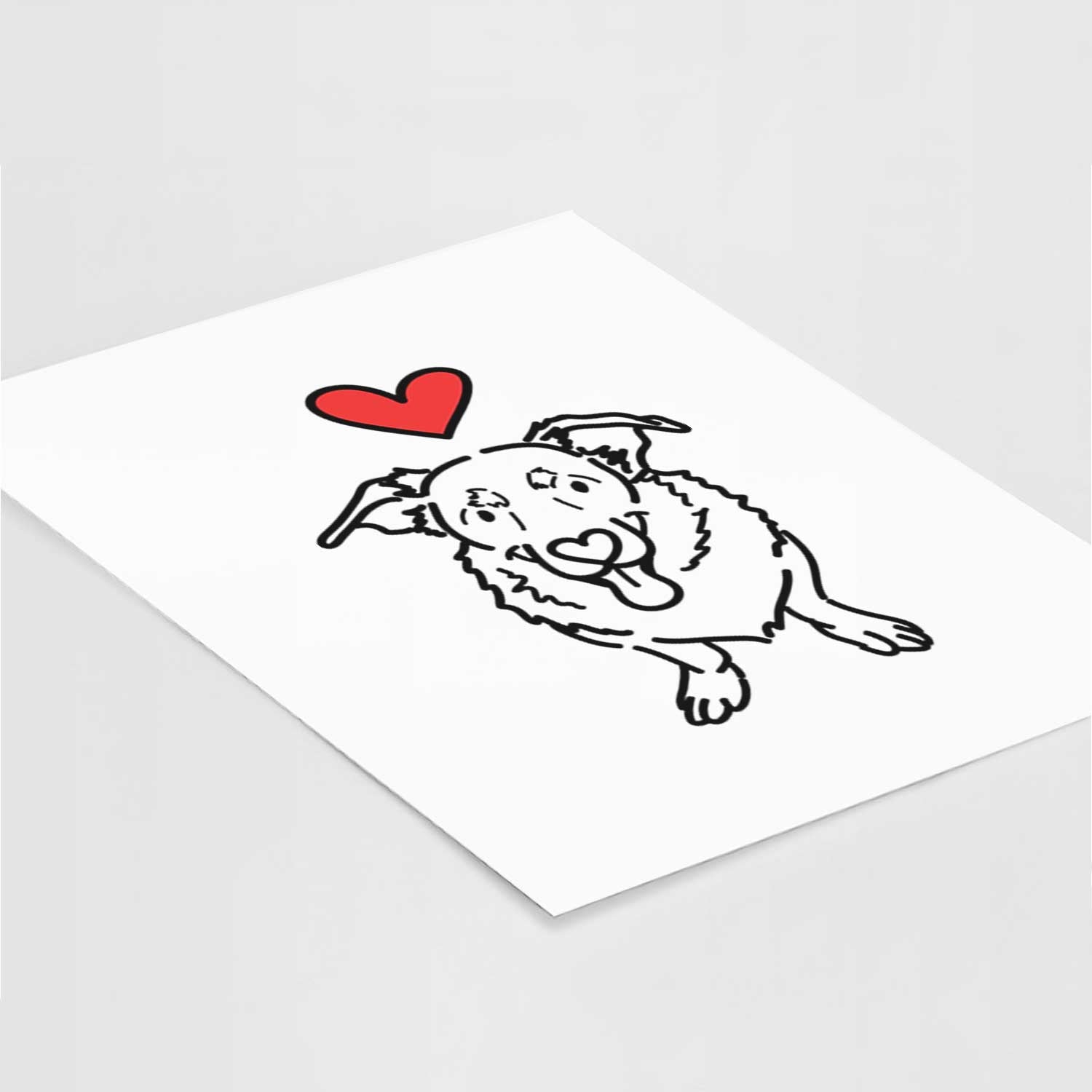 Love Always Basset Hound German Shepherd Mix - Gretchen Art Print