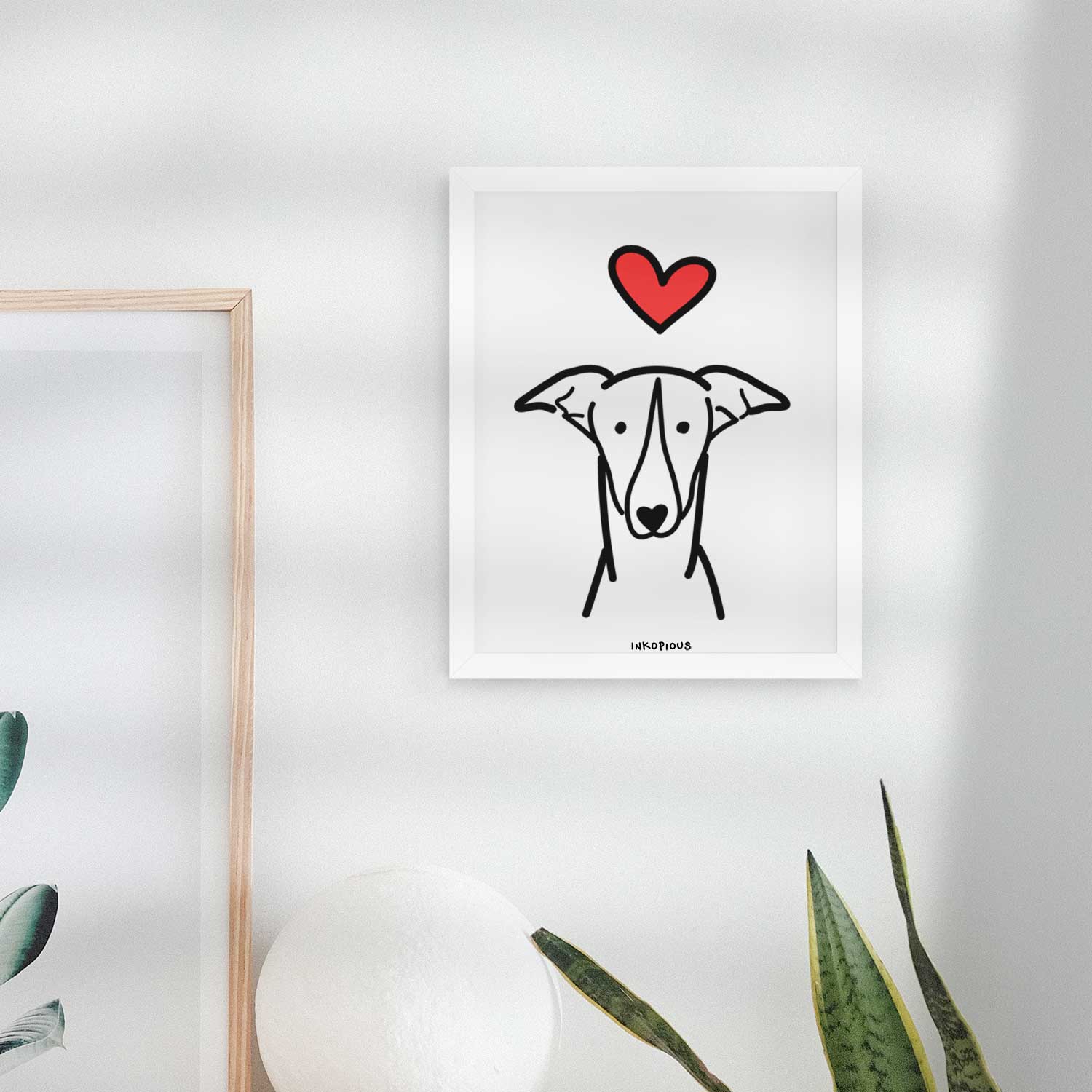 Love Always Greyhound Art Print