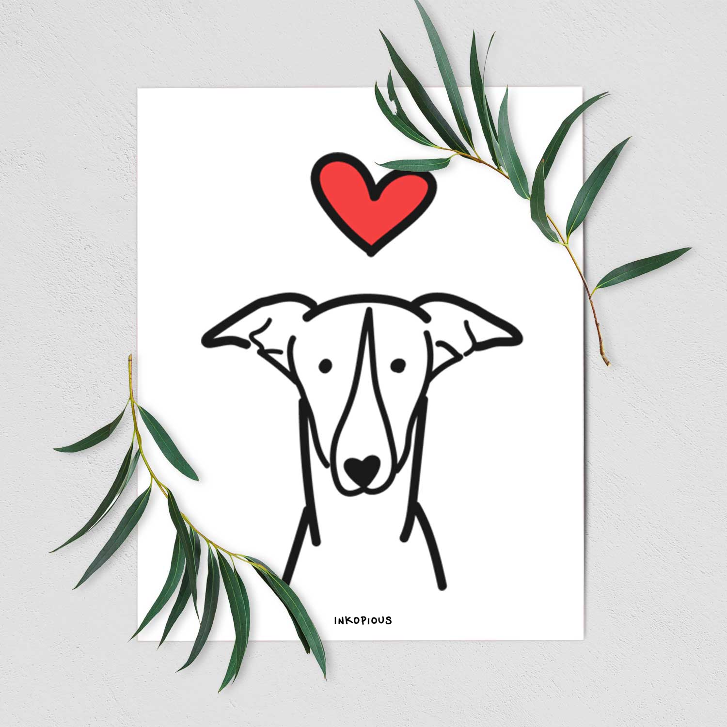 Love Always Greyhound Art Print