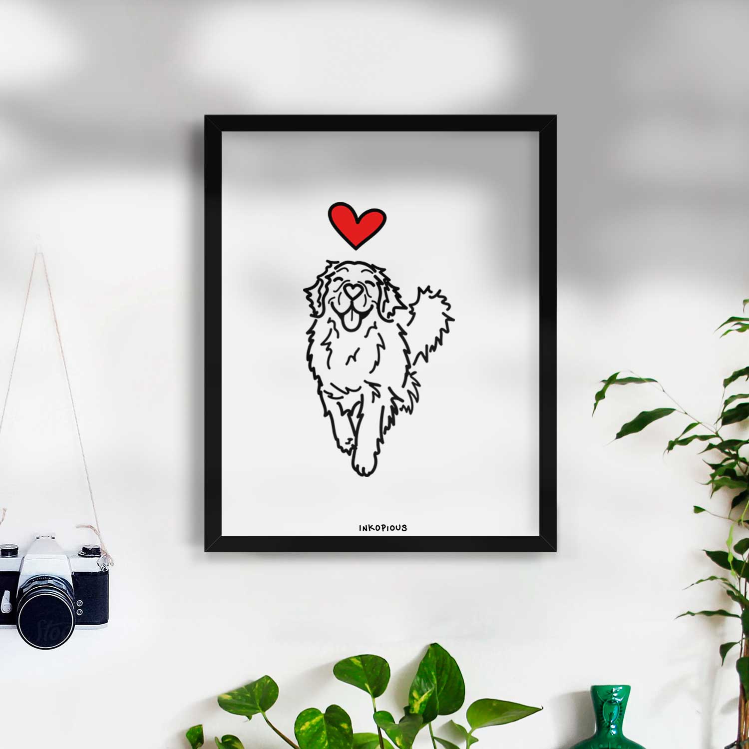 Love Always Golden Retriever - Hamlet Art Print