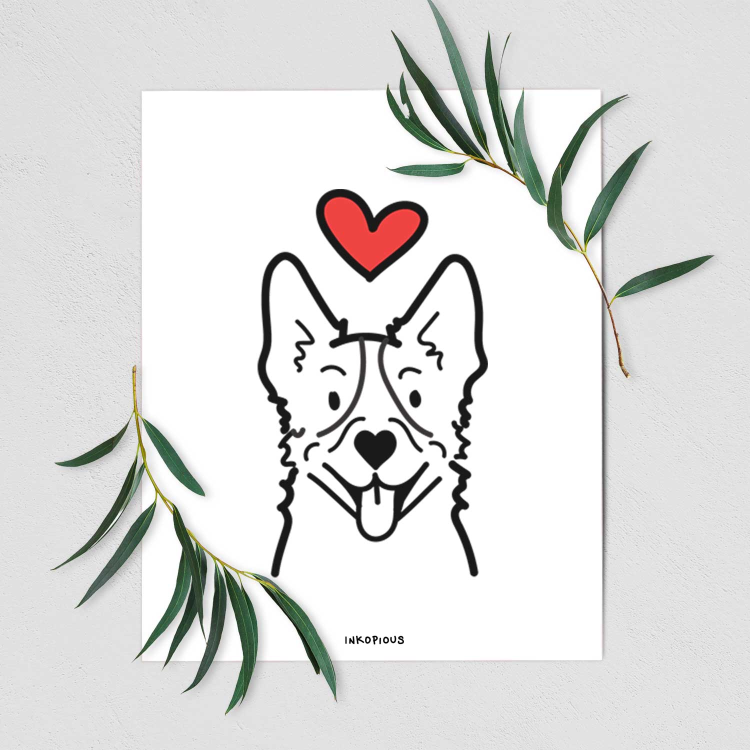 Love Always Heeler Art Print
