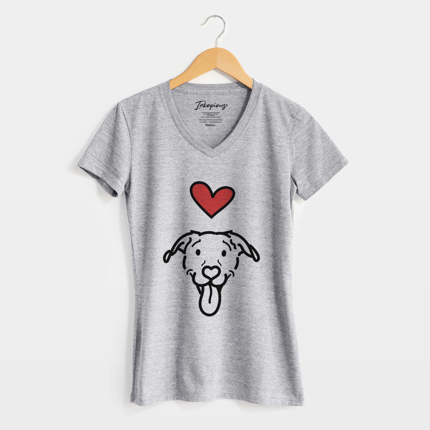 Love Always Pitbull Mix - Hemi - Women's Perfect V-neck Shirt