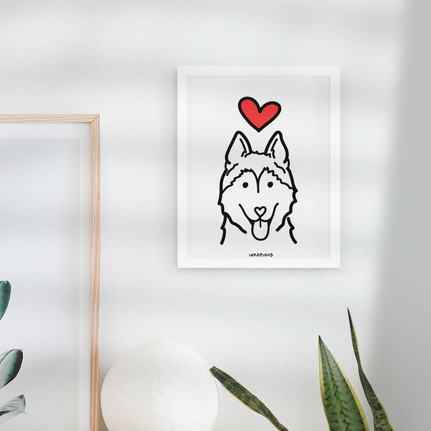 Love Always Siberian Husky Art Print