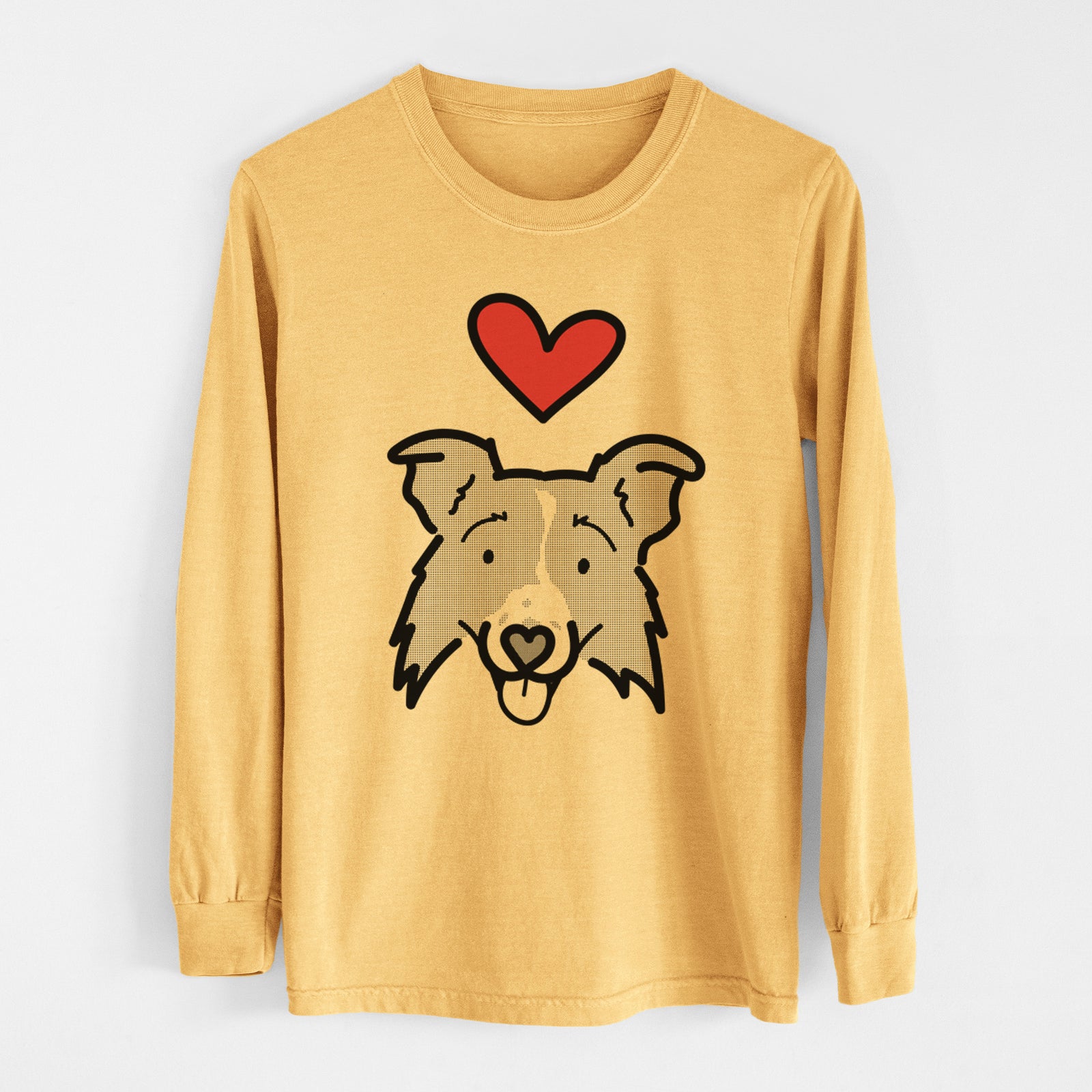 Love Always Border Collie 2.0 - Jam - Heavyweight 100% Cotton Long Sleeve