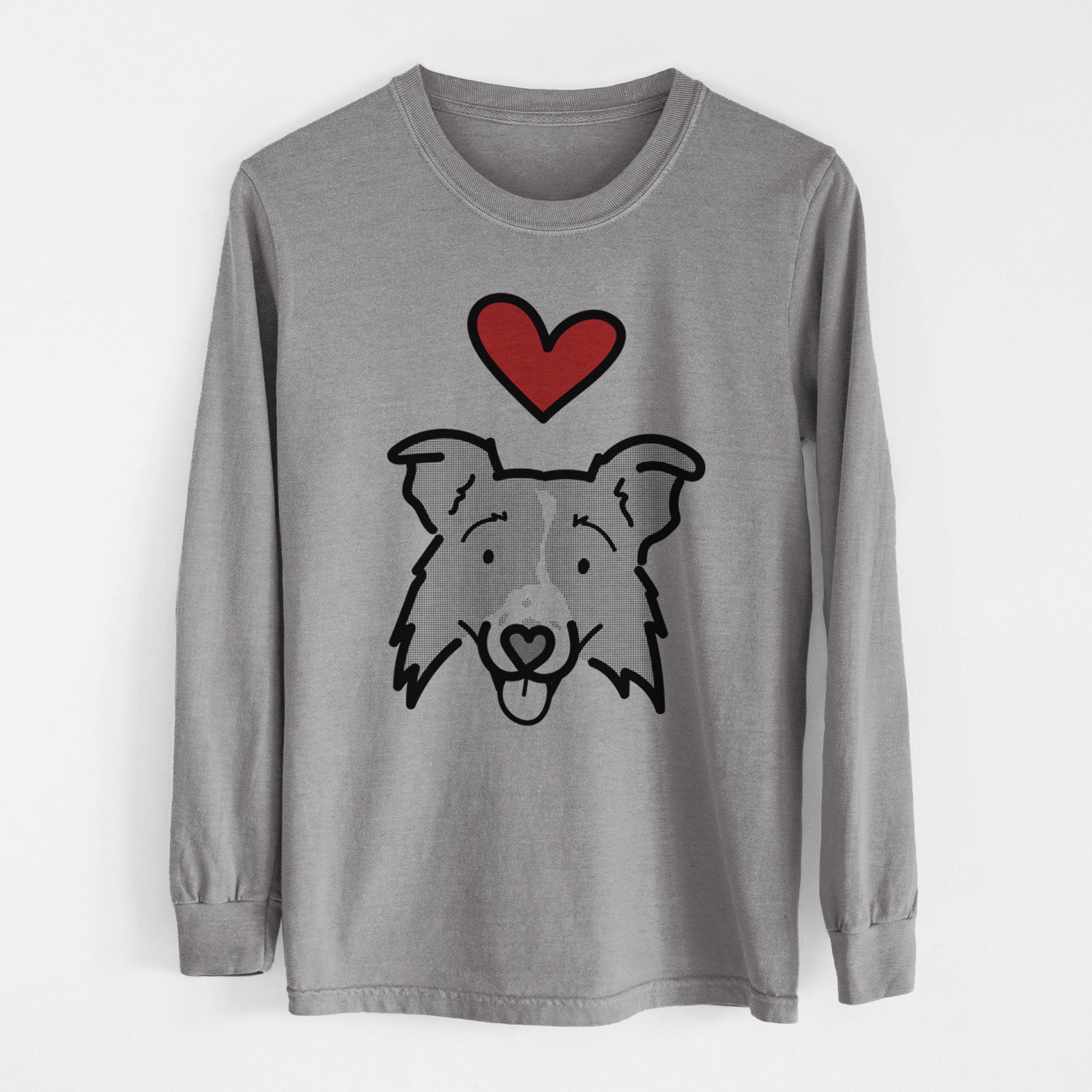Love Always Border Collie 2.0 - Jam - Heavyweight 100% Cotton Long Sleeve