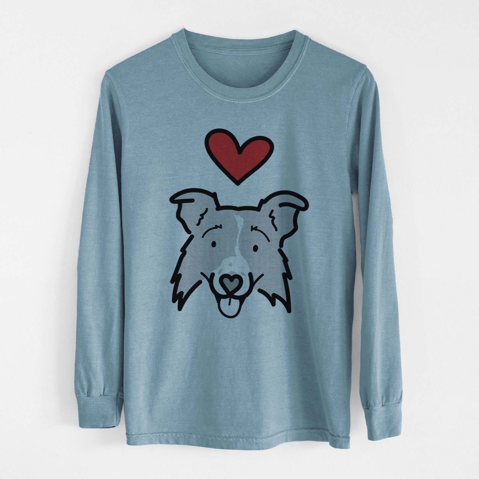 Love Always Border Collie 2.0 - Jam - Heavyweight 100% Cotton Long Sleeve