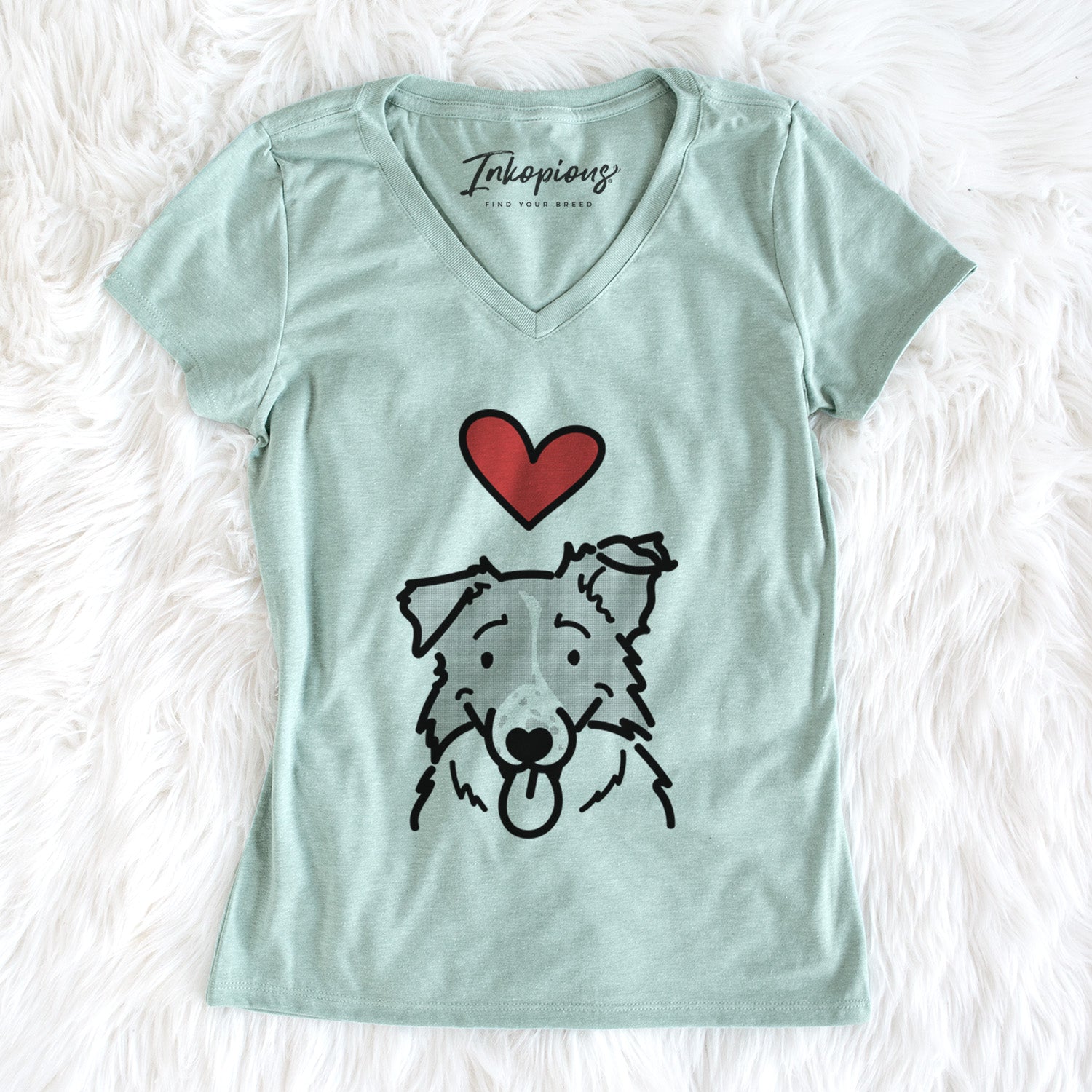 Love Always Border Collie - Jam - Women's V-neck Shirt