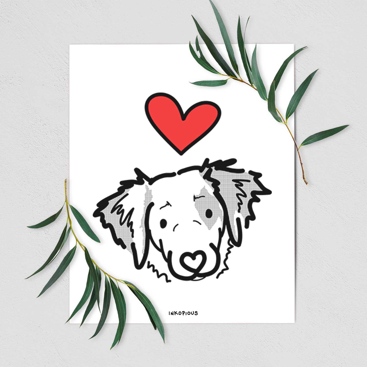 Love Always Brittany Spaniel - Kiva Art Print