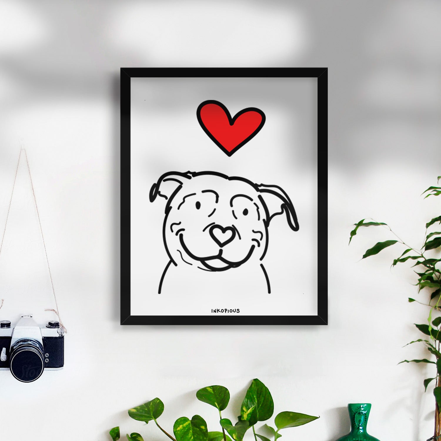 Love Always American Pitbull Terrier - Lady Art Print