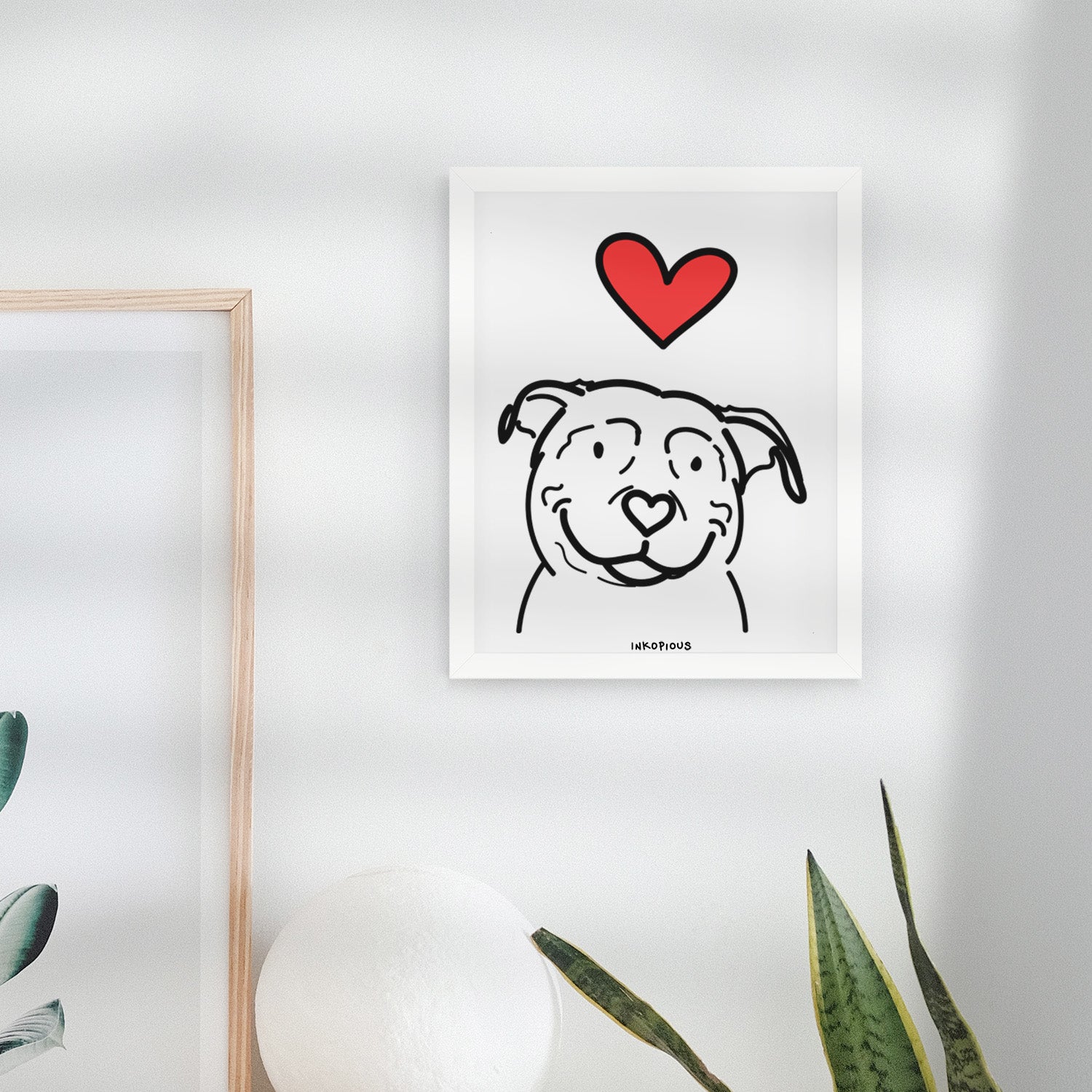 Love Always American Pitbull Terrier - Lady Art Print