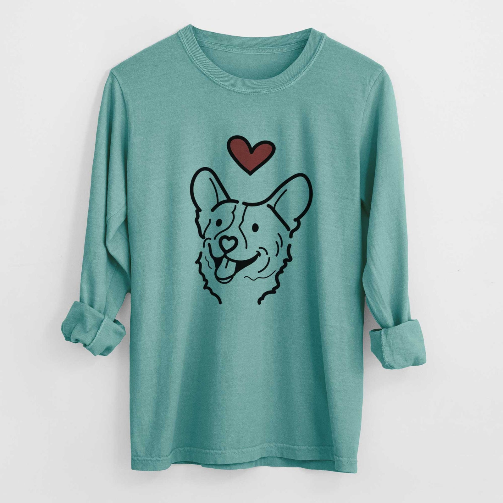 Love Always Corgi - Lily - Heavyweight 100% Cotton Long Sleeve