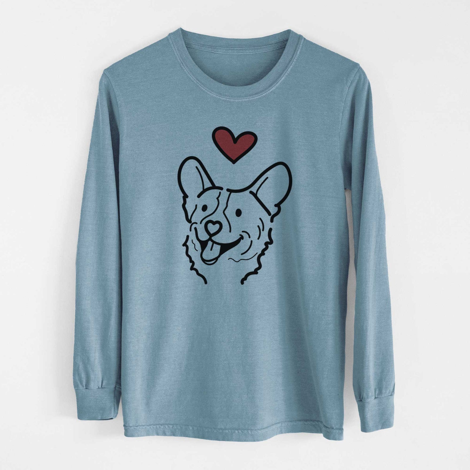 Love Always Corgi - Lily - Heavyweight 100% Cotton Long Sleeve