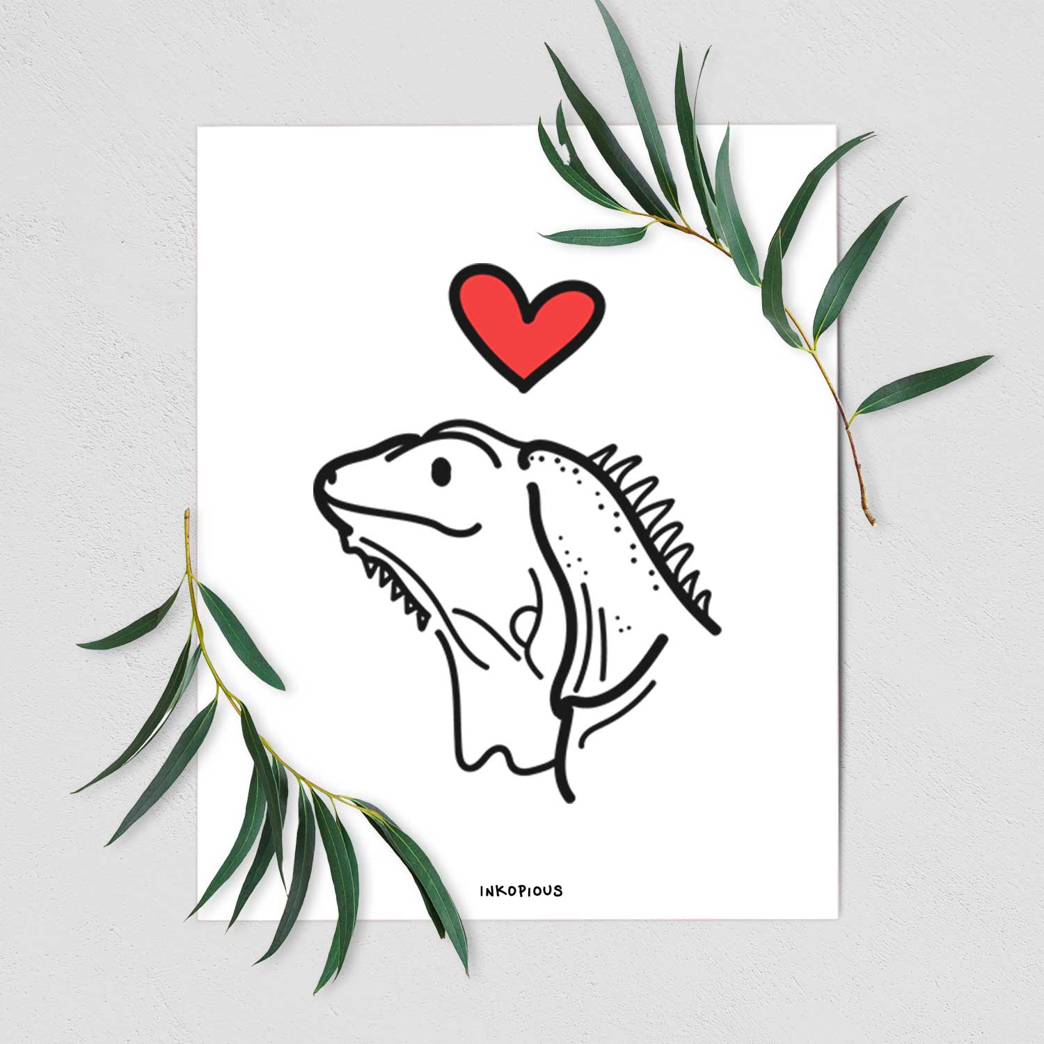 Love Always Iguana - Louie Art Print