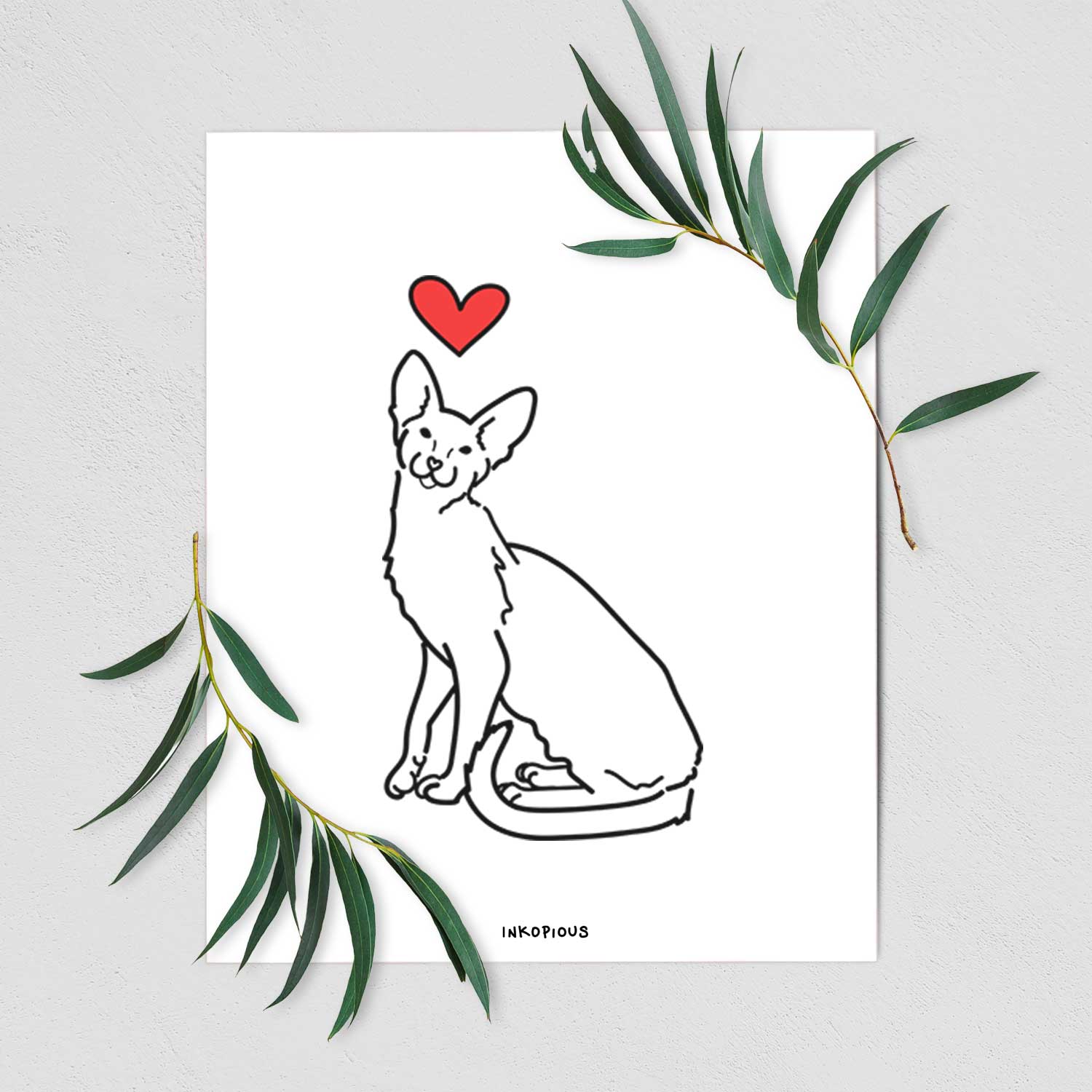 Love Always Oriental Shorthair Cat - Lyra Art Print