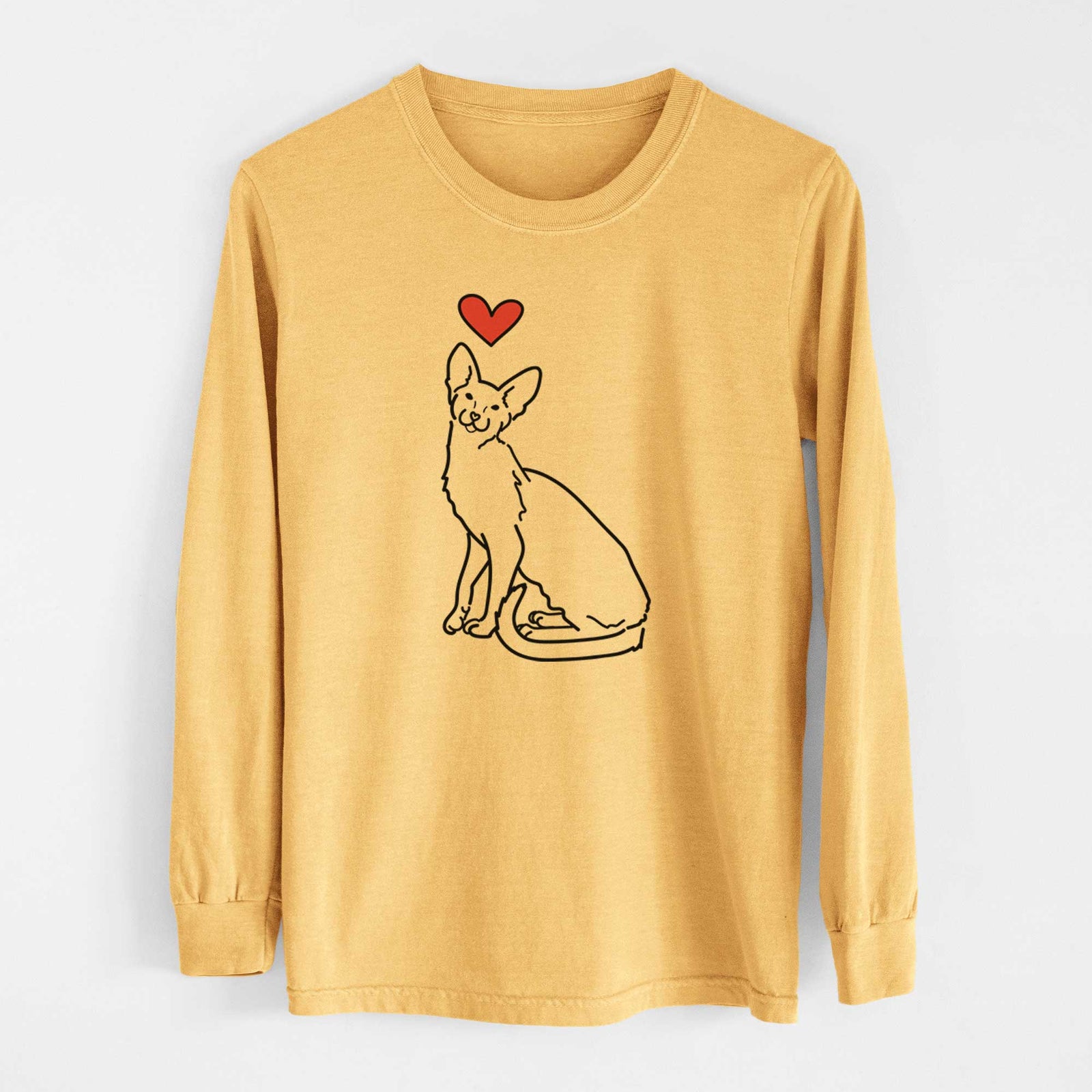Love Always Oriental Shorthair Cat - Lyra - Heavyweight 100% Cotton Long Sleeve
