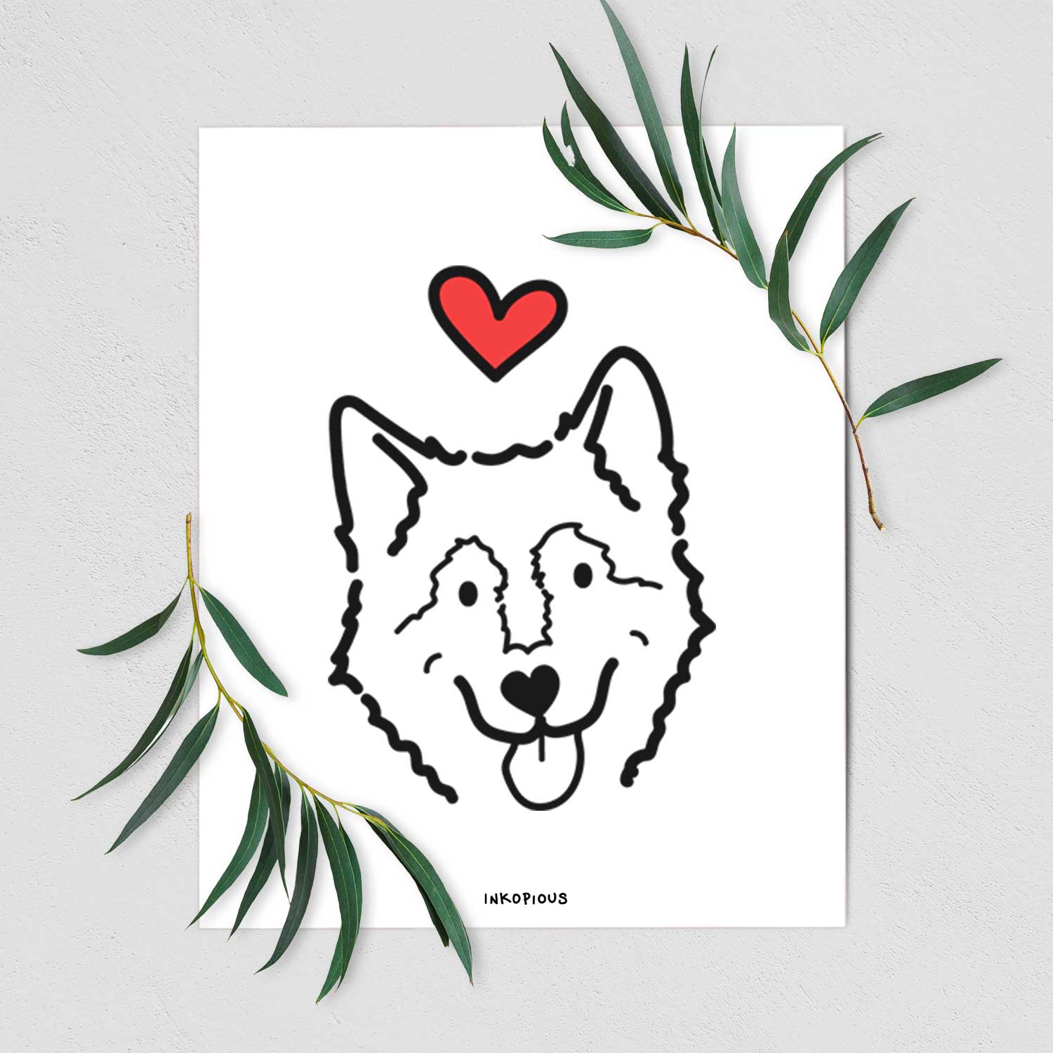 Love Always Alaskan Malamute - Max Art Print