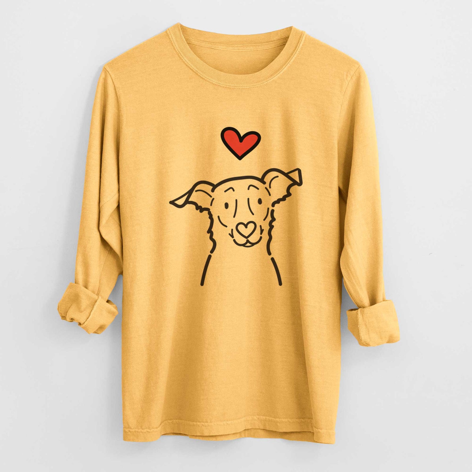 Love Always Border Collie Mix - Millie - Heavyweight 100% Cotton Long Sleeve