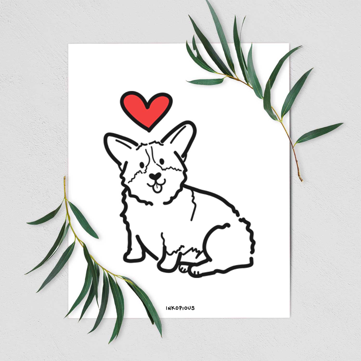 Love Always Pembroke Welsh Corgi - Millie Art Print