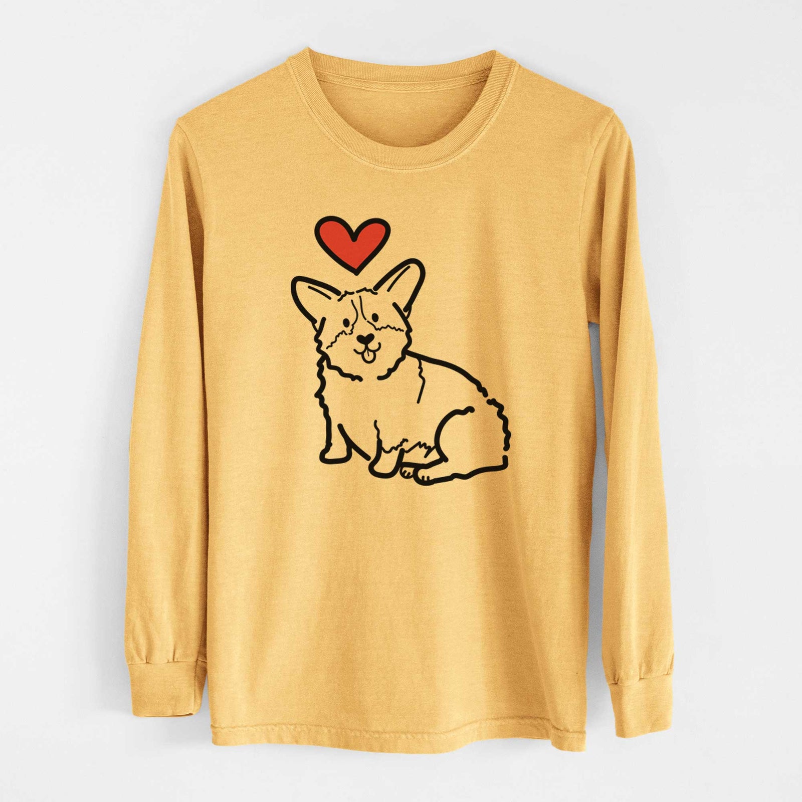 Love Always Pembroke Welsh Corgi - Millie - Heavyweight 100% Cotton Long Sleeve