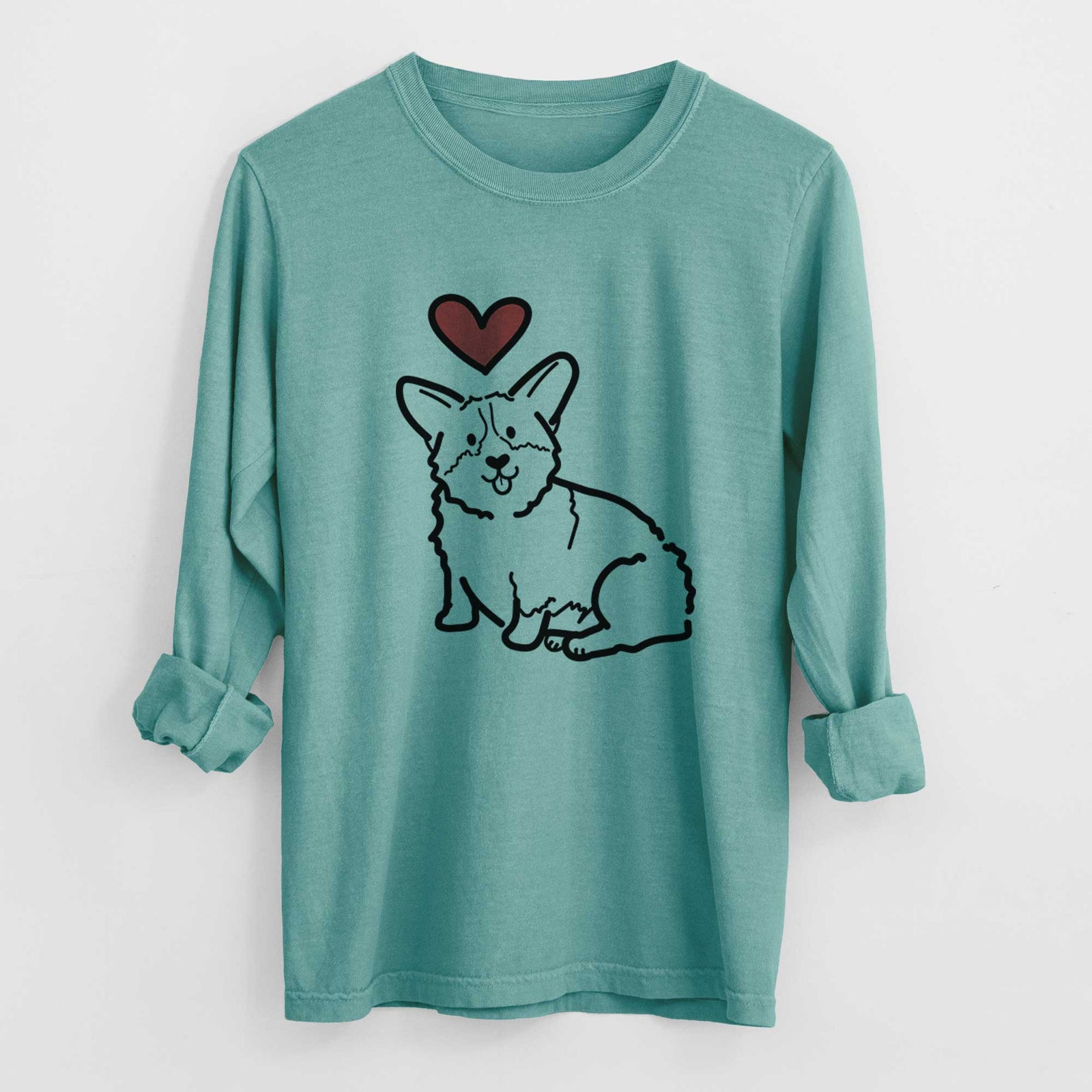 Love Always Pembroke Welsh Corgi - Millie - Heavyweight 100% Cotton Long Sleeve