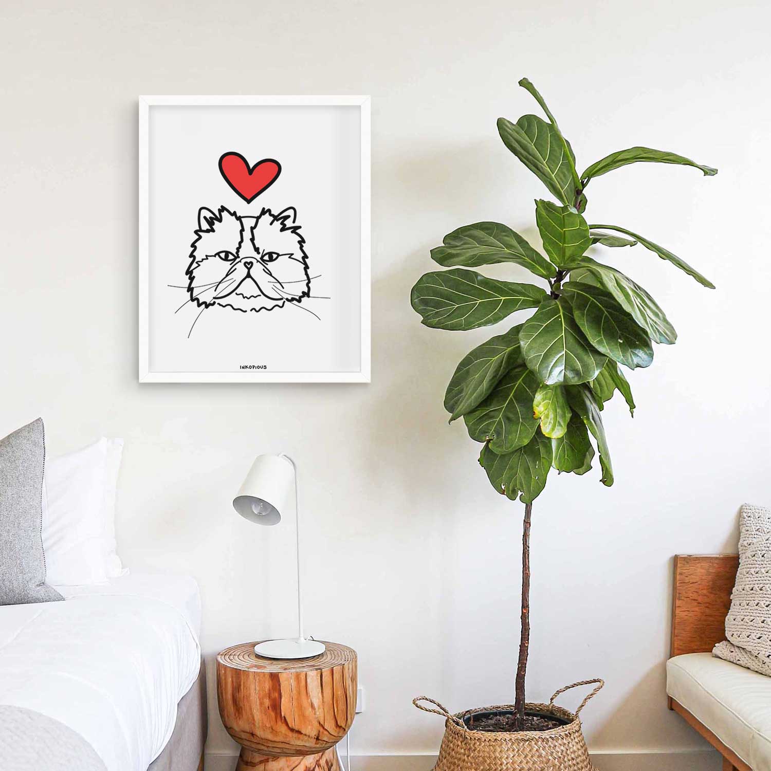 Love Always Persian Cat - Mila Art Print