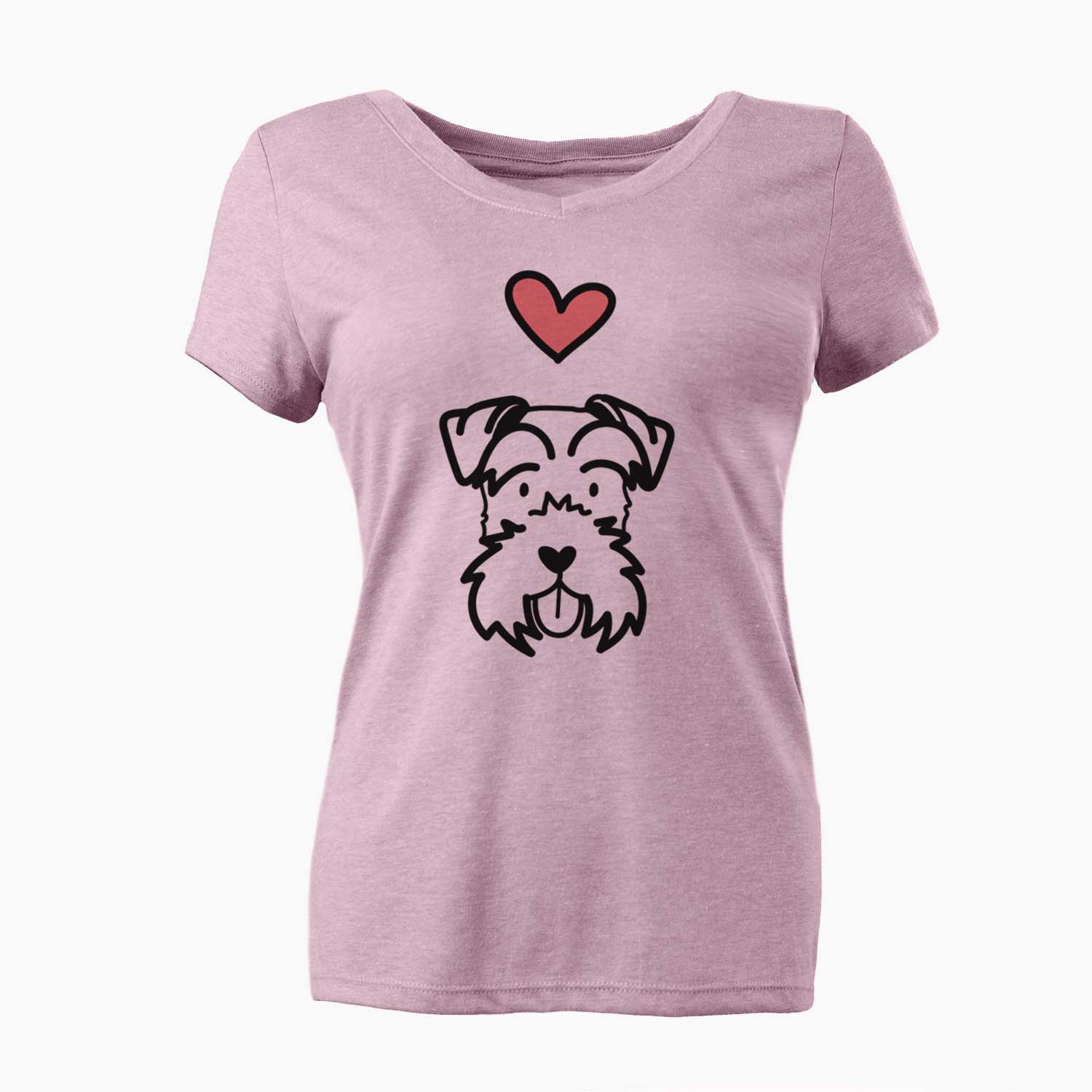 Love Always Miniature Schnauzer - Women's V-neck Shirt