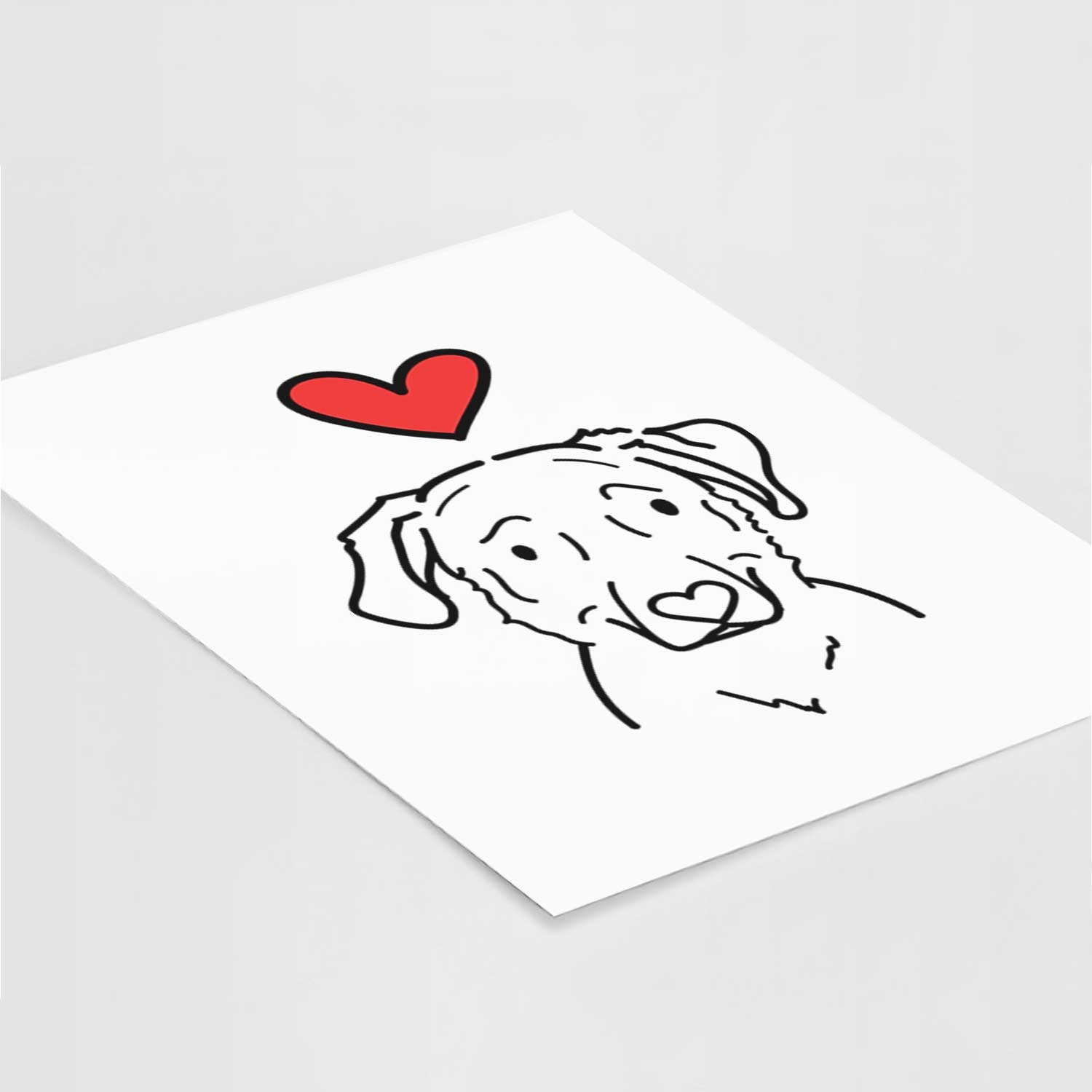 Love Always Golden Retriever Mix - Mitzi Art Print