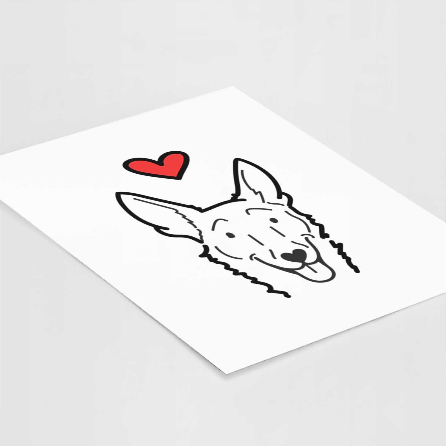 Love Always Carolina Dog - Mochi Art Print